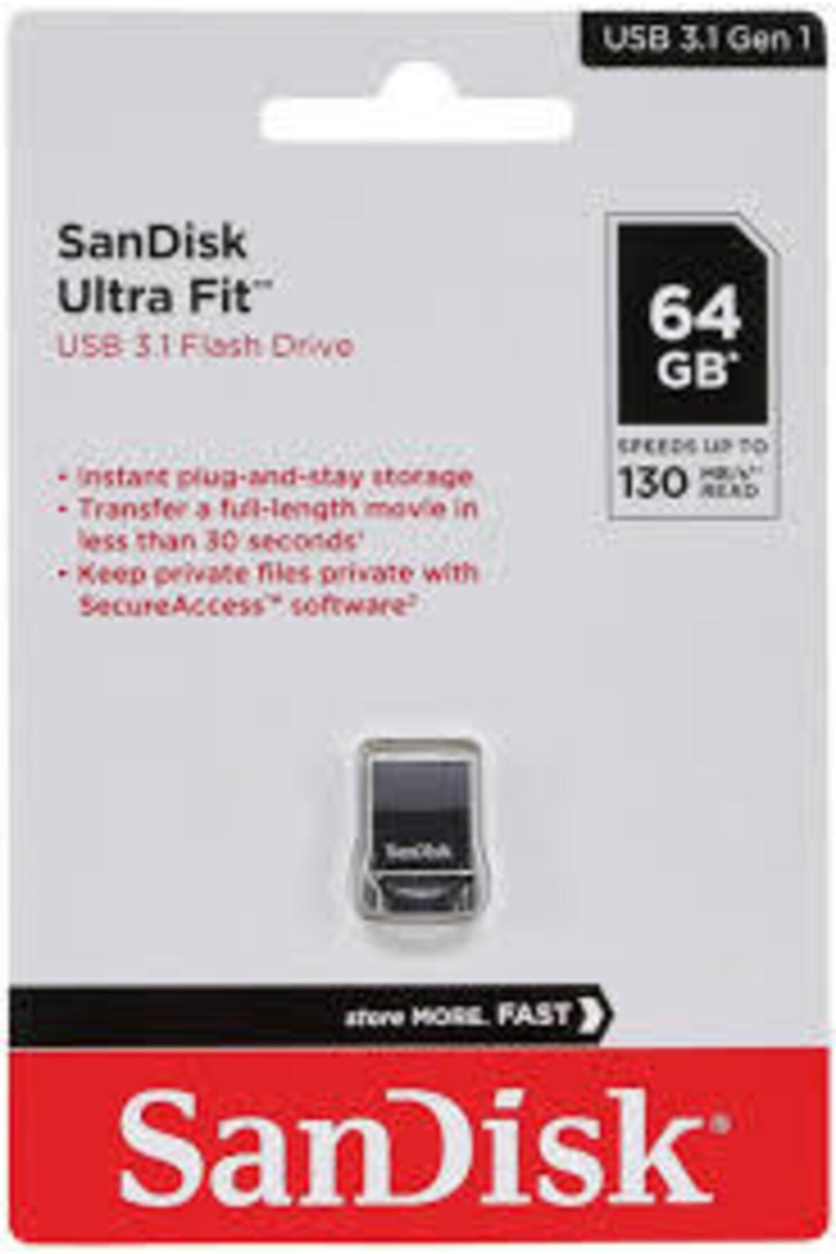 SanDisk Cruzer Fit Usb 2.0 Bellek 64 Gb Sdcz33-