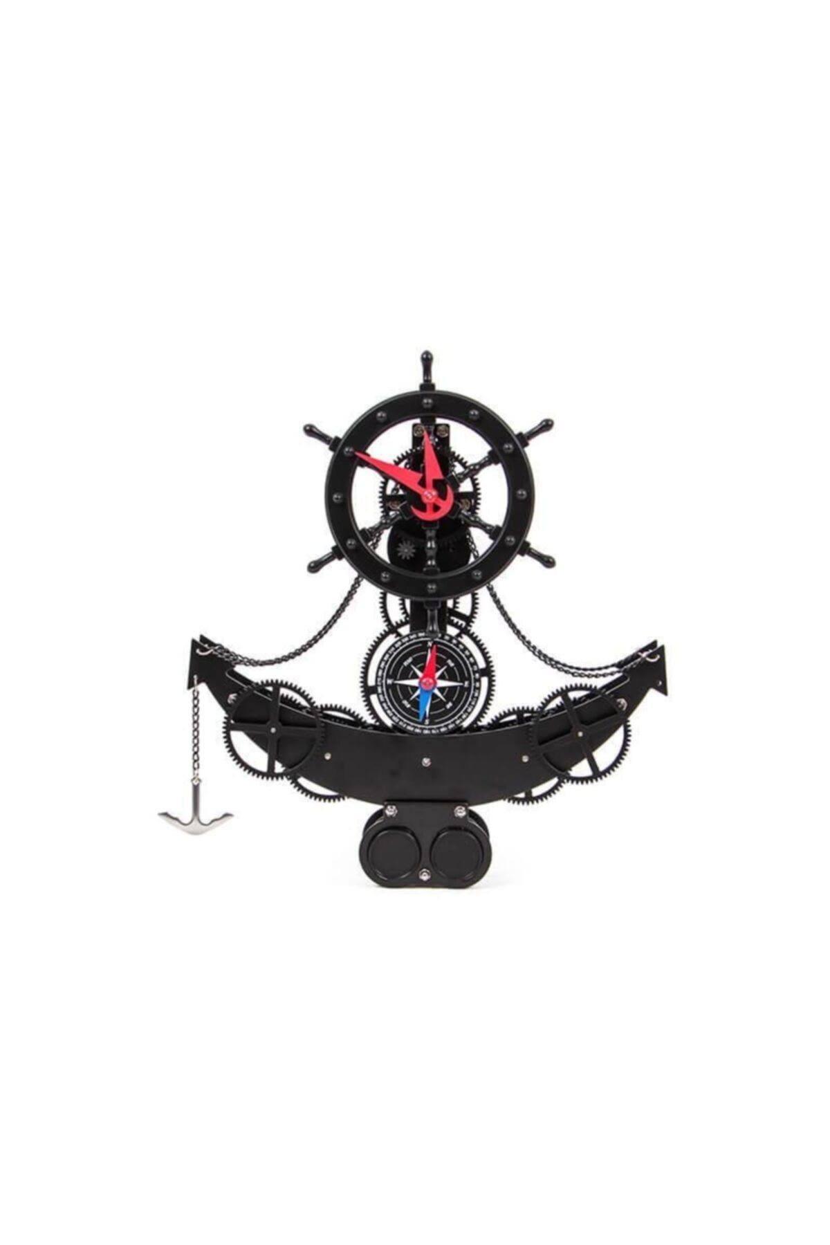 ÇEBSHOP Saat Çapa Masa Saati Çapa Modeli Marin Dekoratif Hediyelik