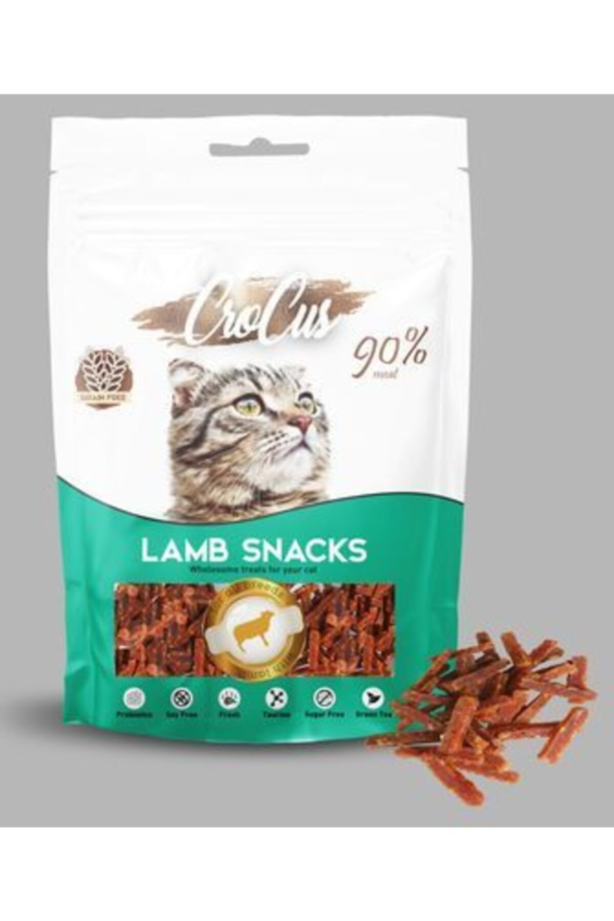 HİLALSHOP Crocus Snack Kuzulu Tahılsız Kedi Ödülü 80 Gr