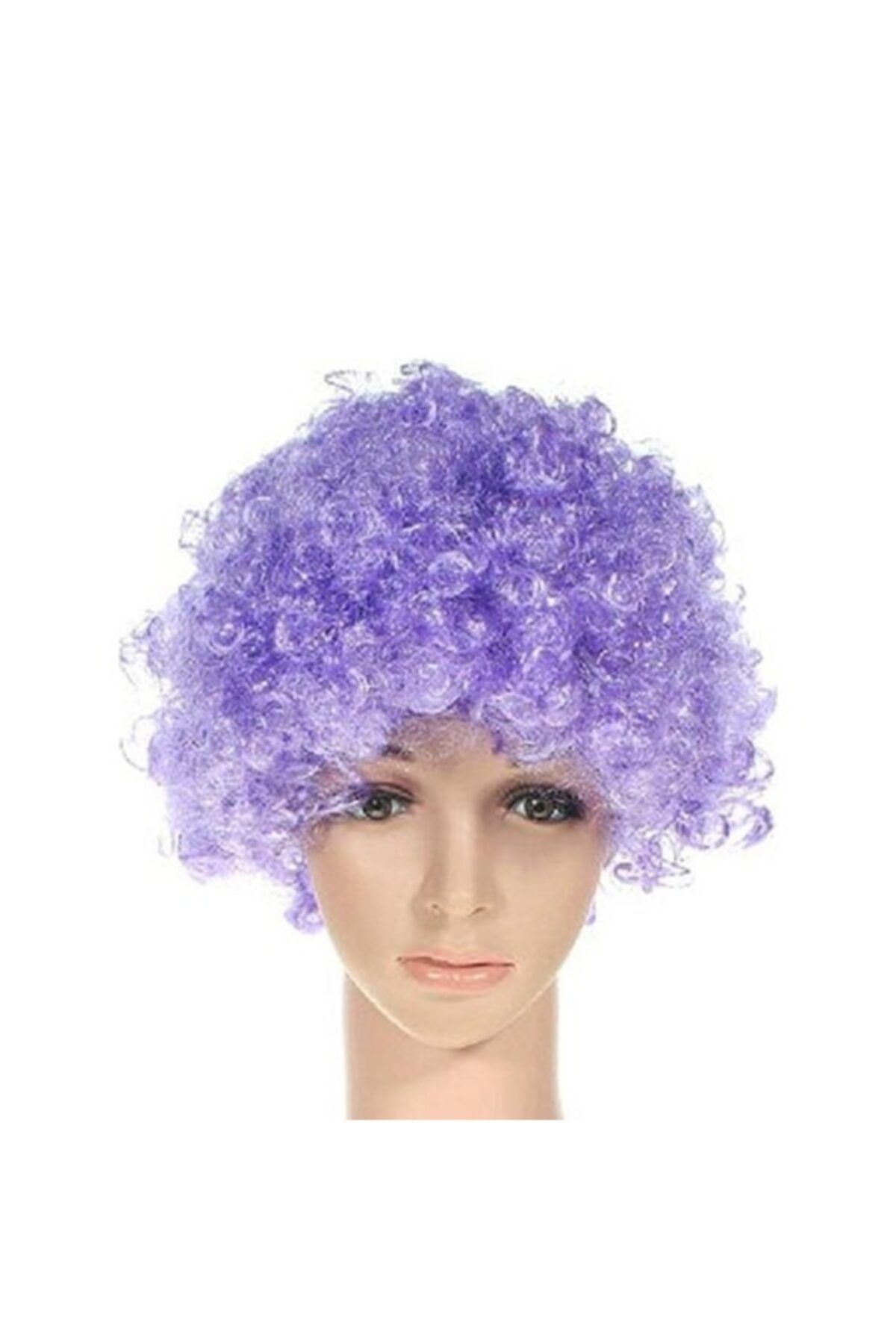 HİLALSHOP Mor Renkli Kıvırcık Peruk