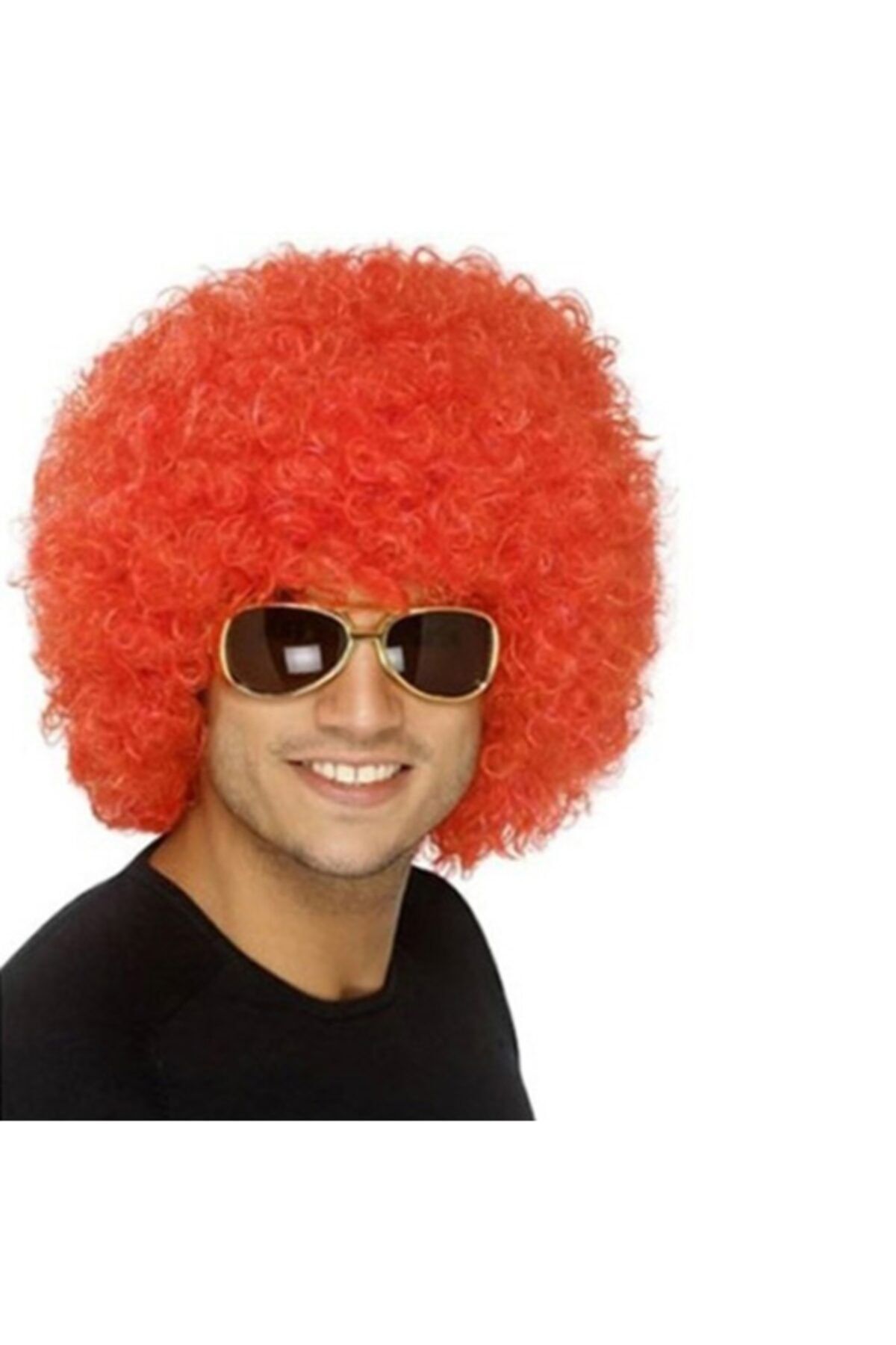 HİLALSHOP Kırmızı Kıvırcık Parti Peruğu