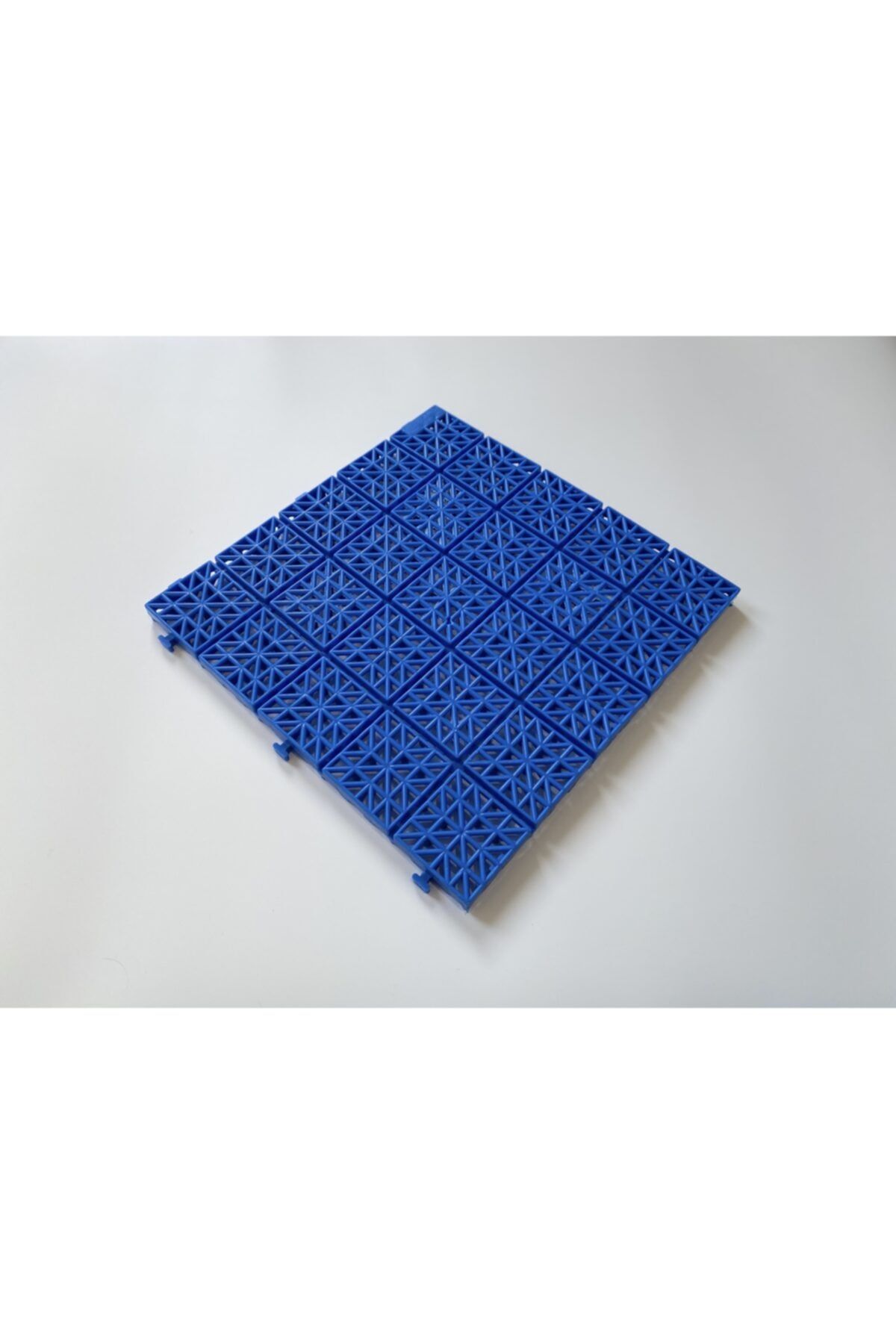 Gerçektrend Mavi,kare Desenli Ortopedik Plastik Yer Karosu Zemin Döşemesi Yer Izgarası 33x33 1 M2 (9 Adet)