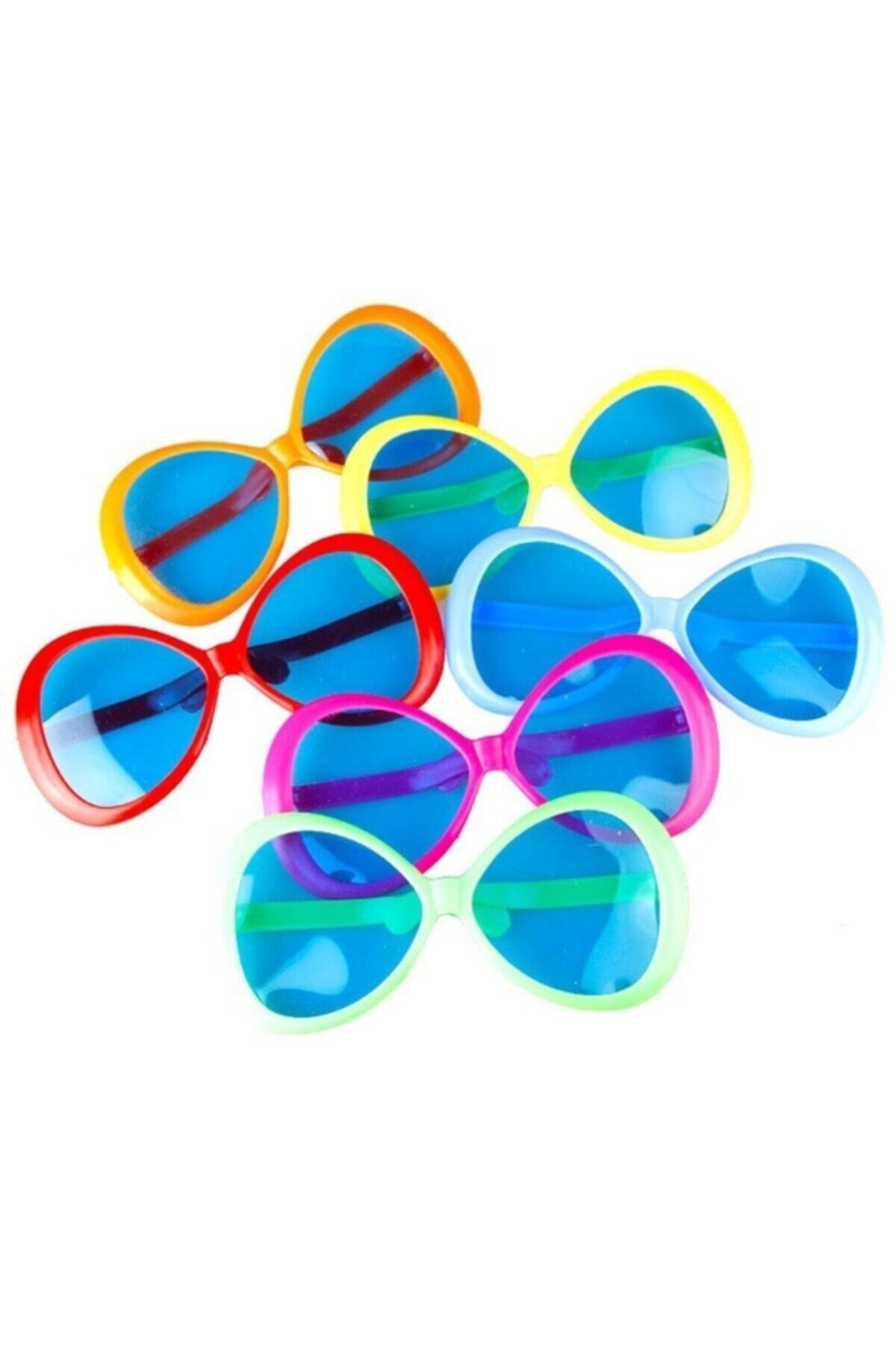HİLALSHOP Büyük Boy Oval Parti Gözlüğü 12 Adet