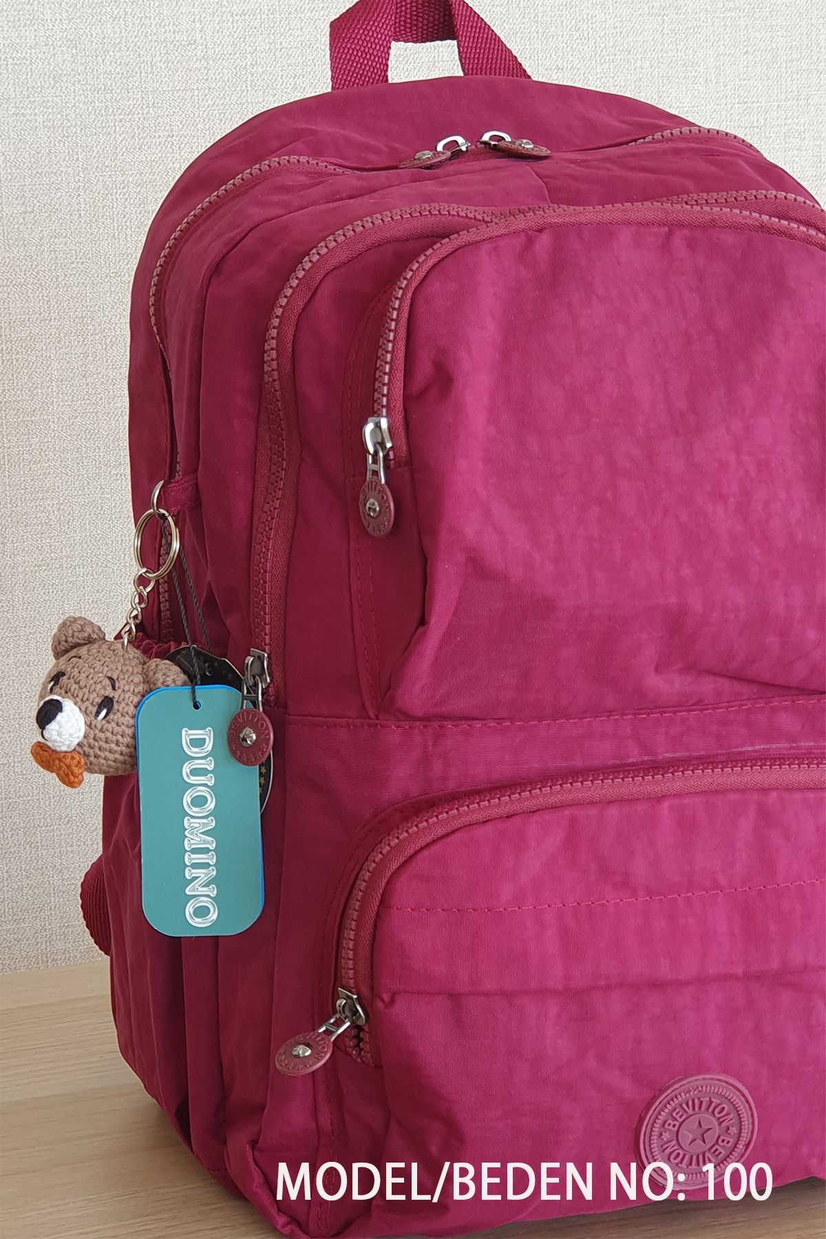 MORCA Koyu Bordo Sırt Çantası Okul Çantası 14 inç Laptop Seyahat Çantası Duomino 18 lt 40x30x15cm