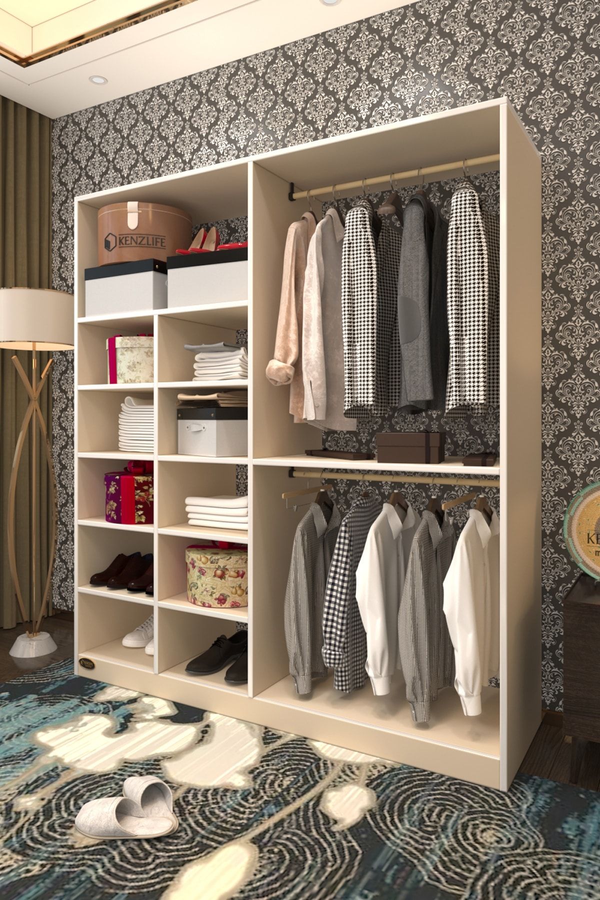 Kenzlife Giysi Dolabı Fikret 180*180*45Gardırop