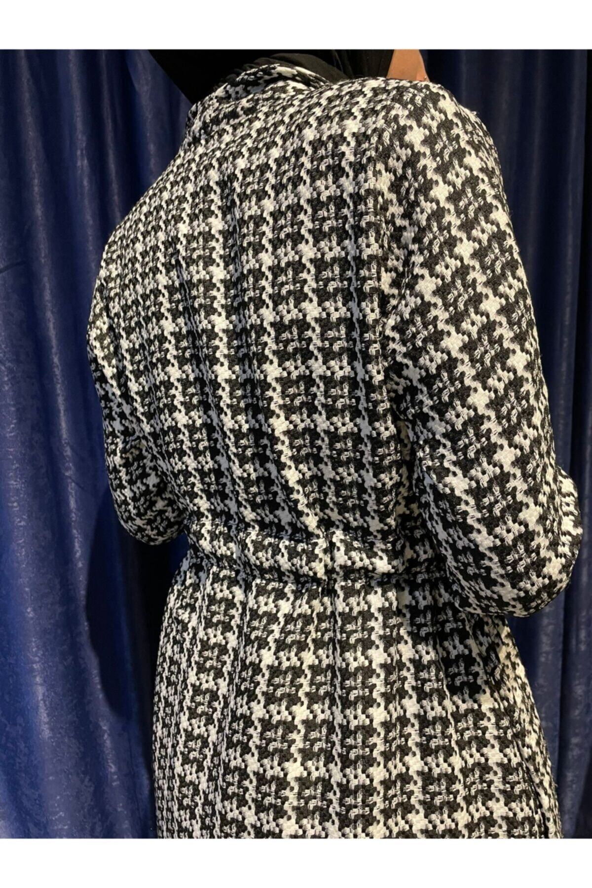 MISSHOP Kaz Ayağı Model Kaban
