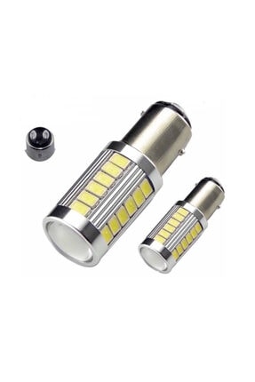 1016 Çift Duy 33led Mercekli Beyaz Stop Sinyal Geri Vites Ledi Image 0