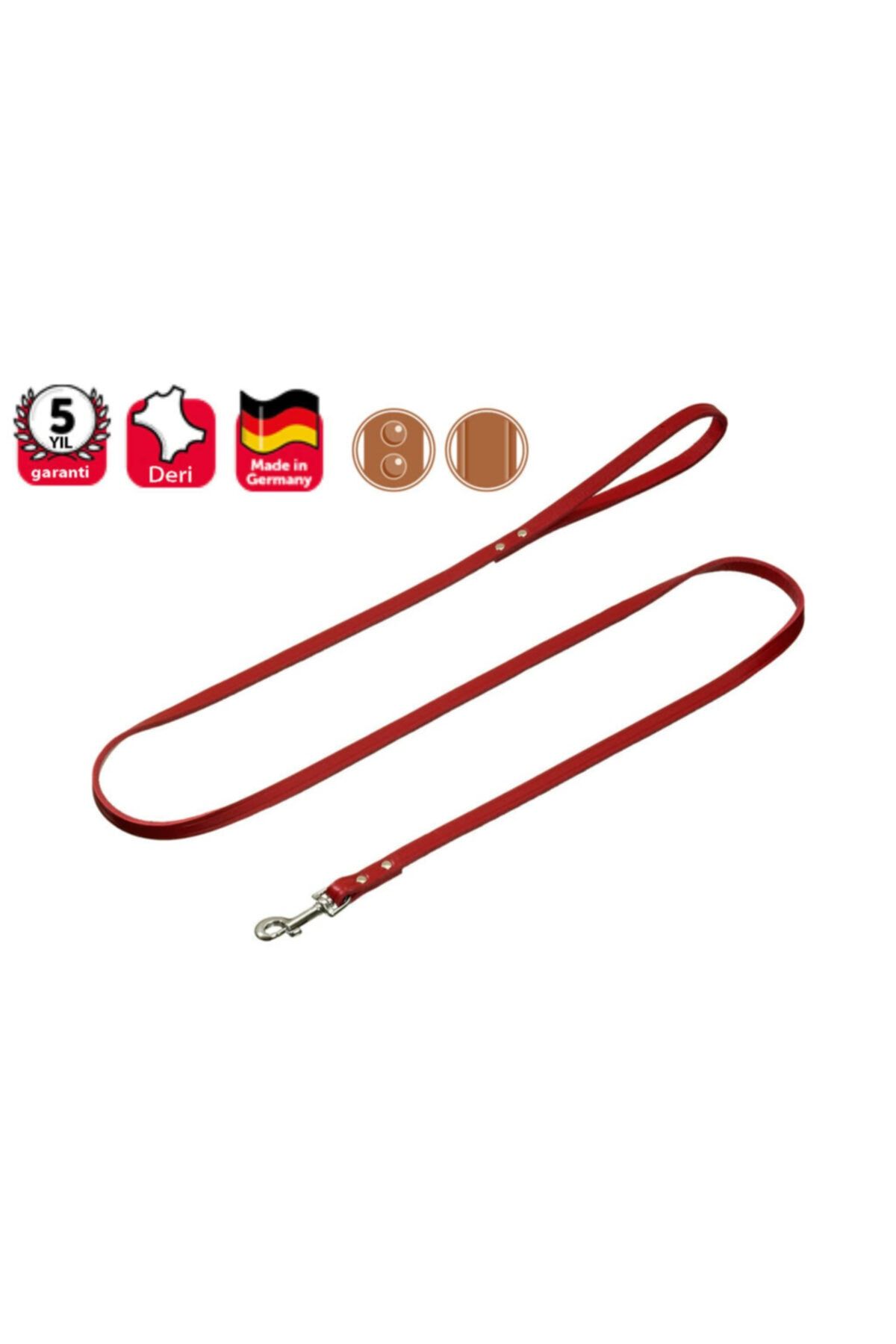 HİLALSHOP Karlıe Deri Uzatma Tasma 100cm/12mm Kırmızı