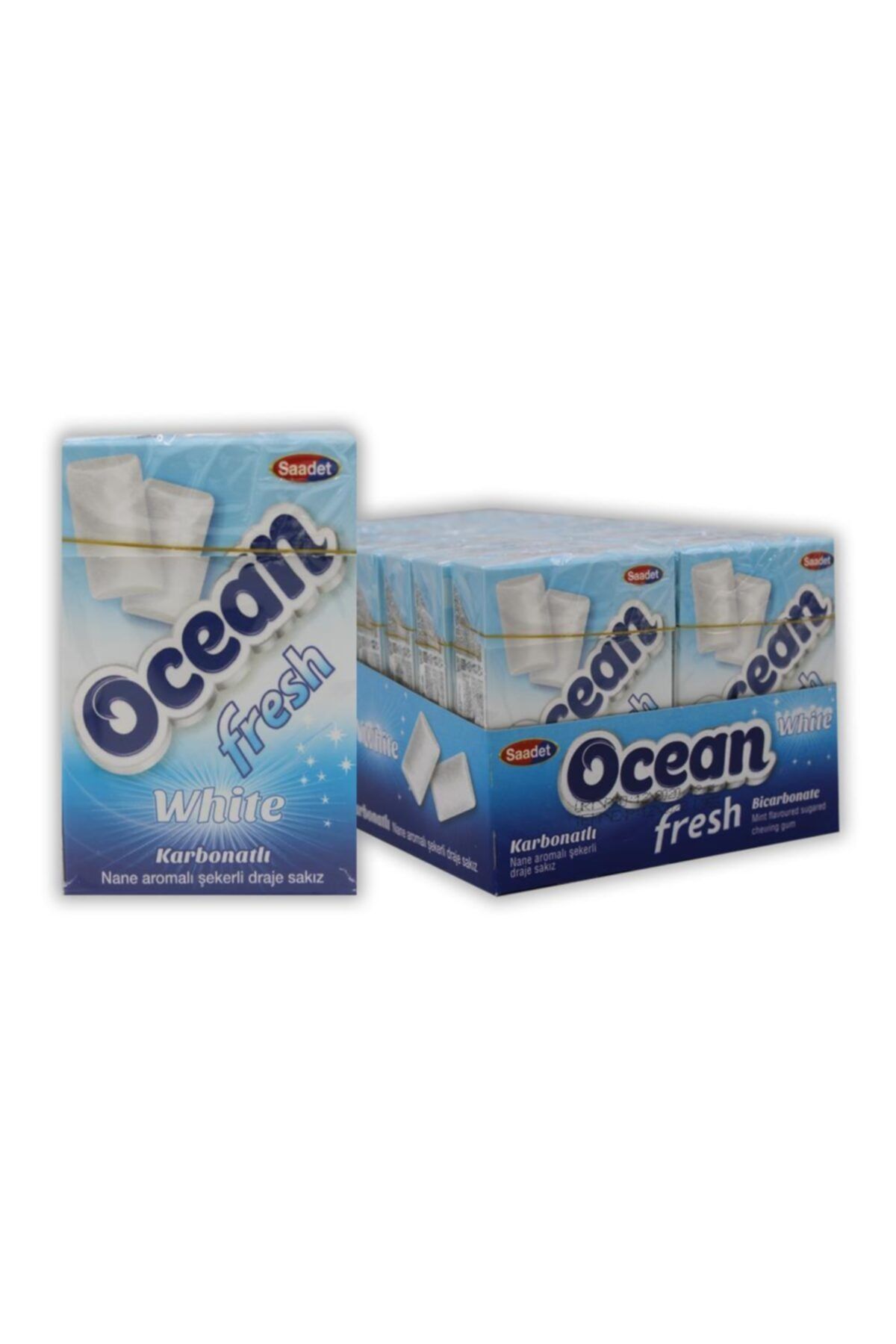 SAADET Ocean Fresh Karbonatlı Kutu Sakız 12 gr X 20 Adet'li