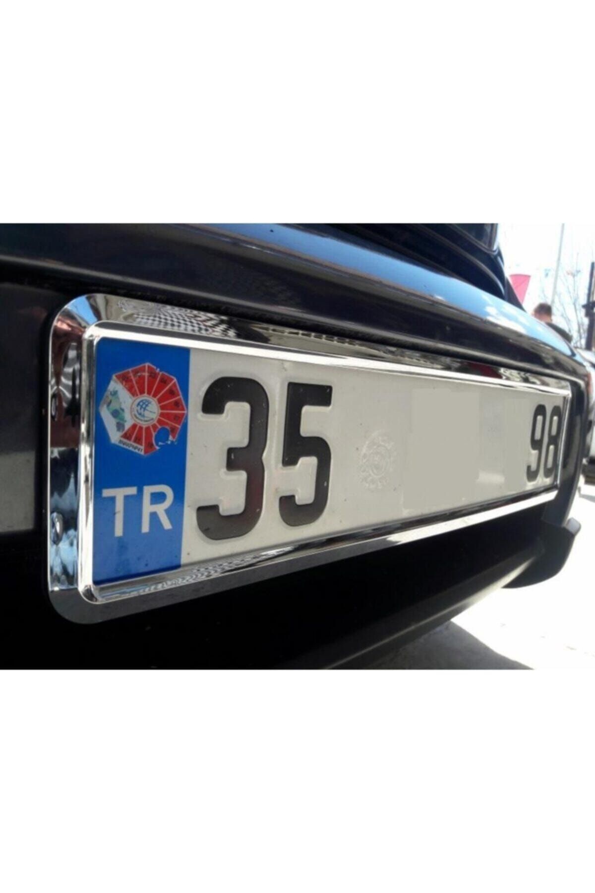 KOTO 2 Adet Nikelajlı Plakalık Yeni Nesil Krom Plakalık 1 Takım 2 Adet