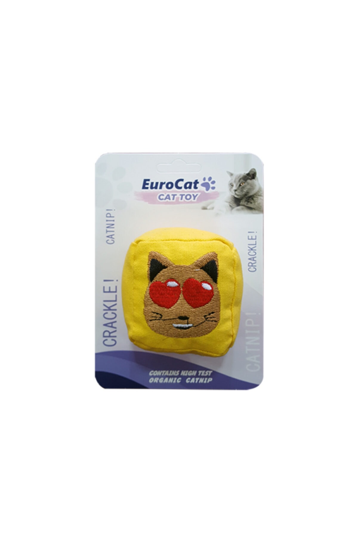 HİLALSHOP Eurocat Kedi Oyuncağı Kedi Suratlı Küp 6 Cm