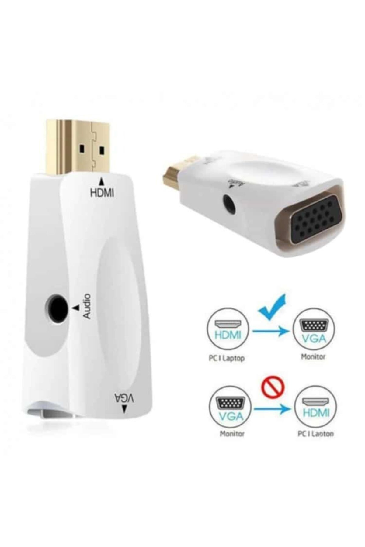 HESAPLIJET Hdmı To Vga + Audio Dönüştürücü Adaptör Concord C-844