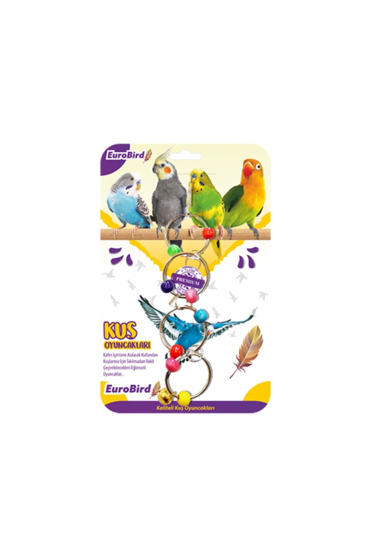 HİLALSHOP Eurobird Kuş Oyuncağı Dörlü Halka