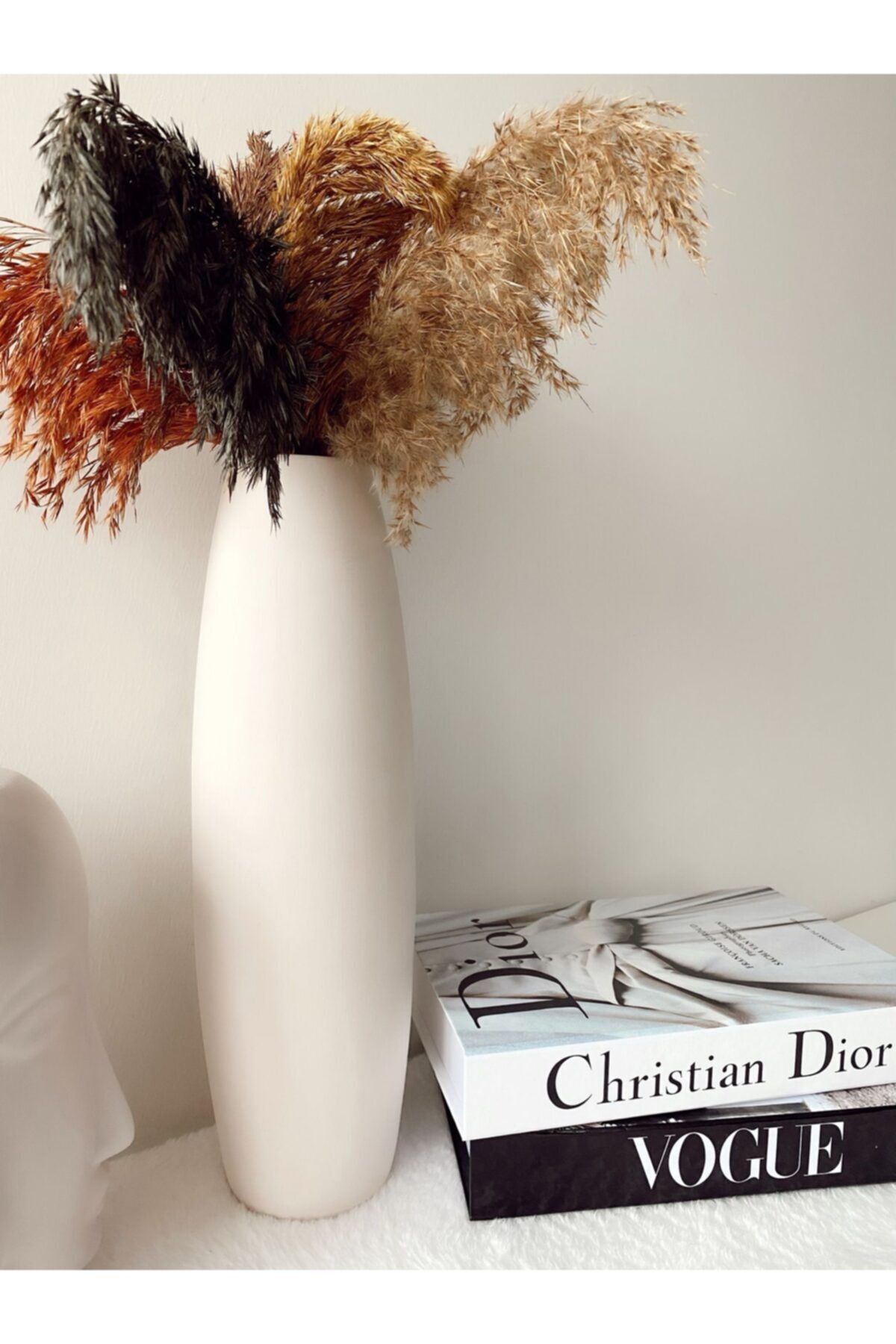 Moon Dizayn Uzun Seramik Vazo