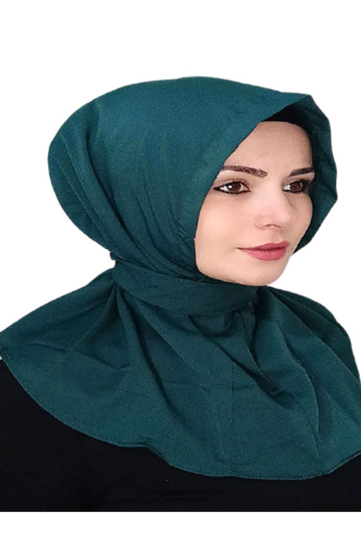 BUTİK AYVİTRİN Kadın Çıt Çıt Hazır Pratik Krep Şal Zümrüt