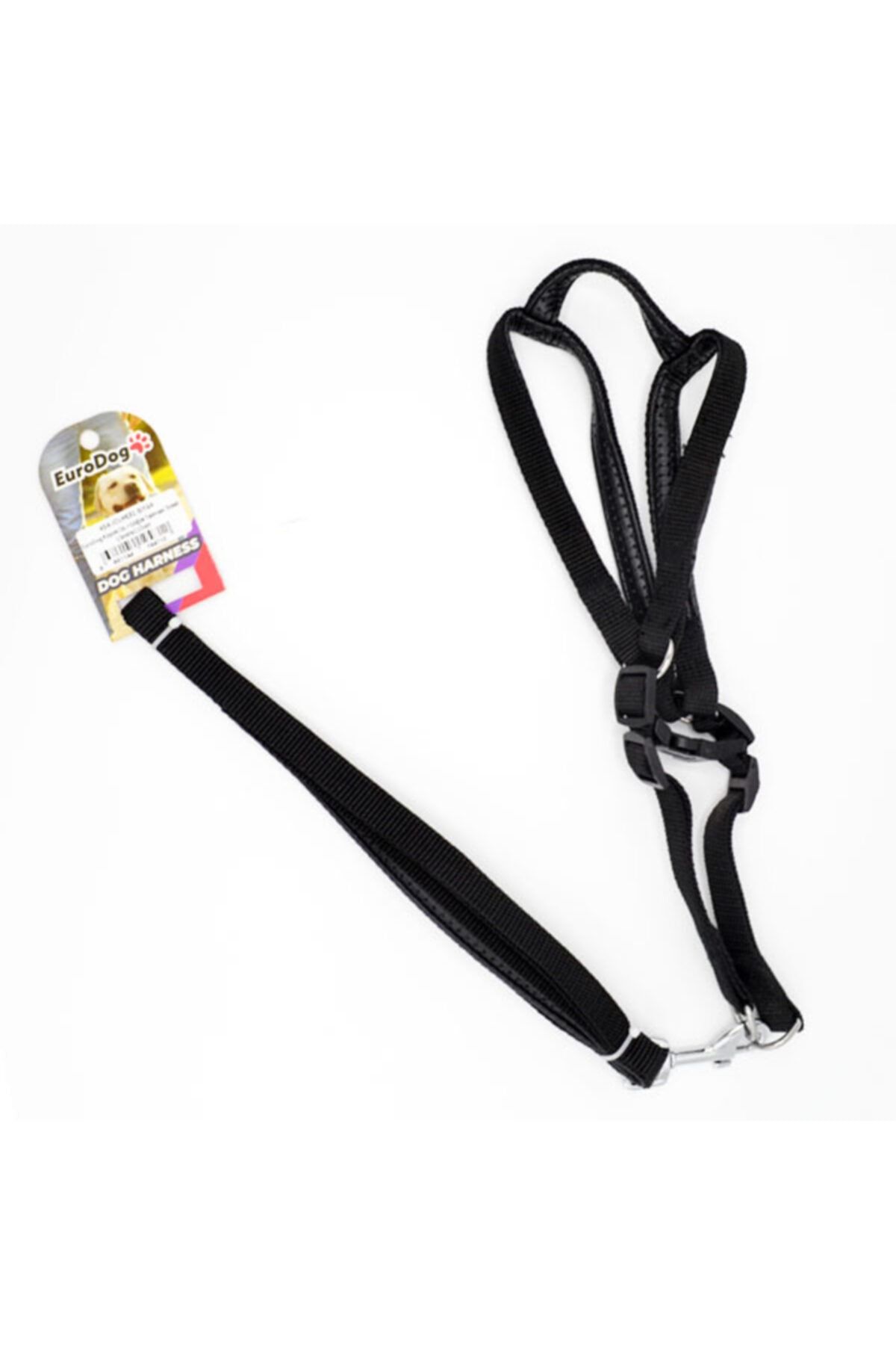 HİLALSHOP Eurodog Köpek Uz.+göğüs Tasması Siyah 15mmx115cm