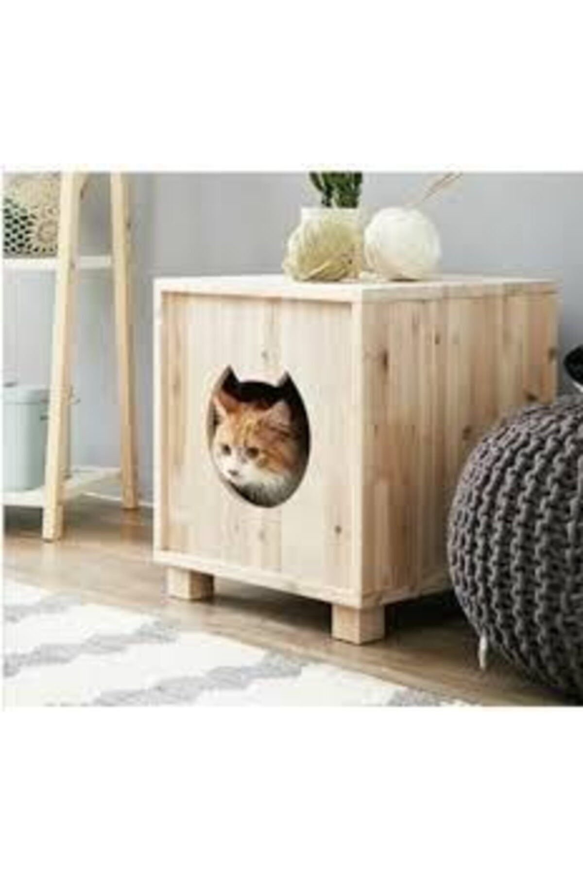 woodbalm Ahşap Kedi Evi