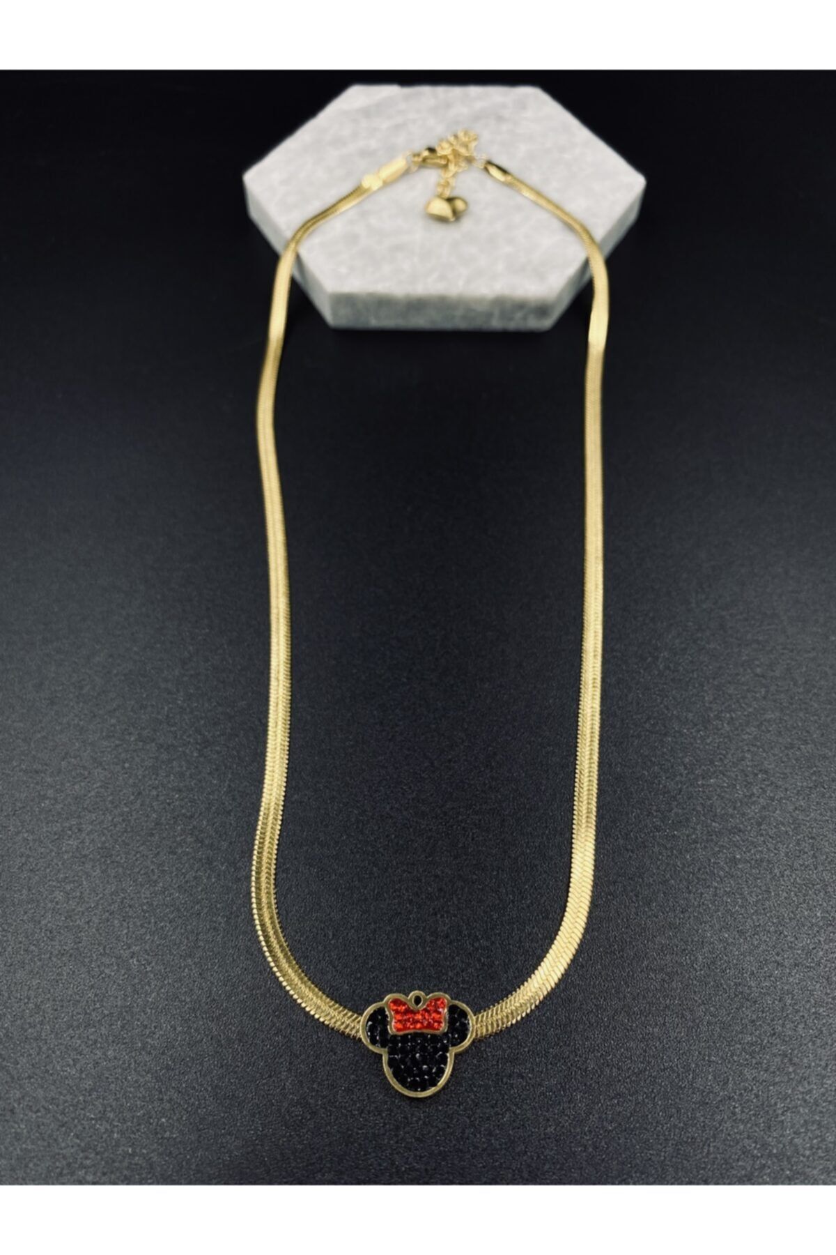 MİAPİETRA Italyan Zincir Mickey Gold Altın Kaplama