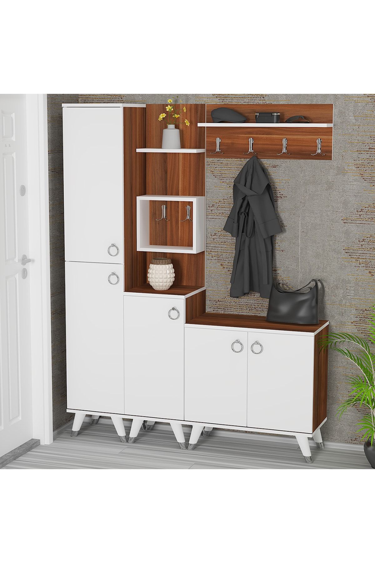 Kalender Dekor Sonia-1-2-3 Sn03 Ayakkabılık Vestiyer Portmanto