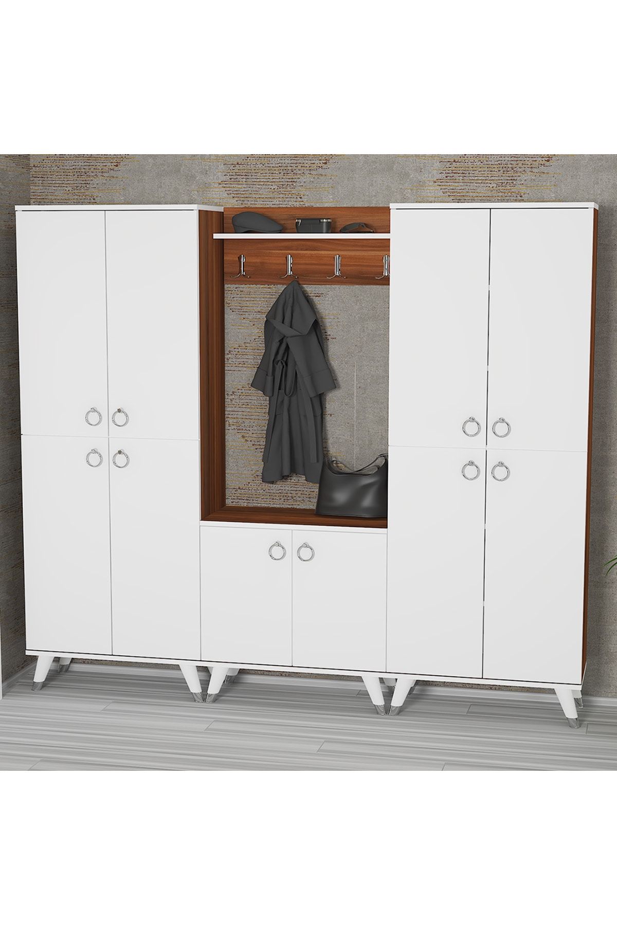 Kalender Dekor Sonia-1-4-4 Sn03 Ayakkabılık Vestiyer Portmanto