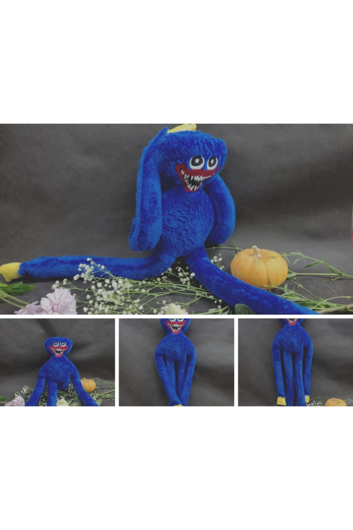 Salbey Grup Özel Üretim 65cm Huggy Wuggy Peluş Oyuncak Oyun Karakteri Korkunç Oyuncak