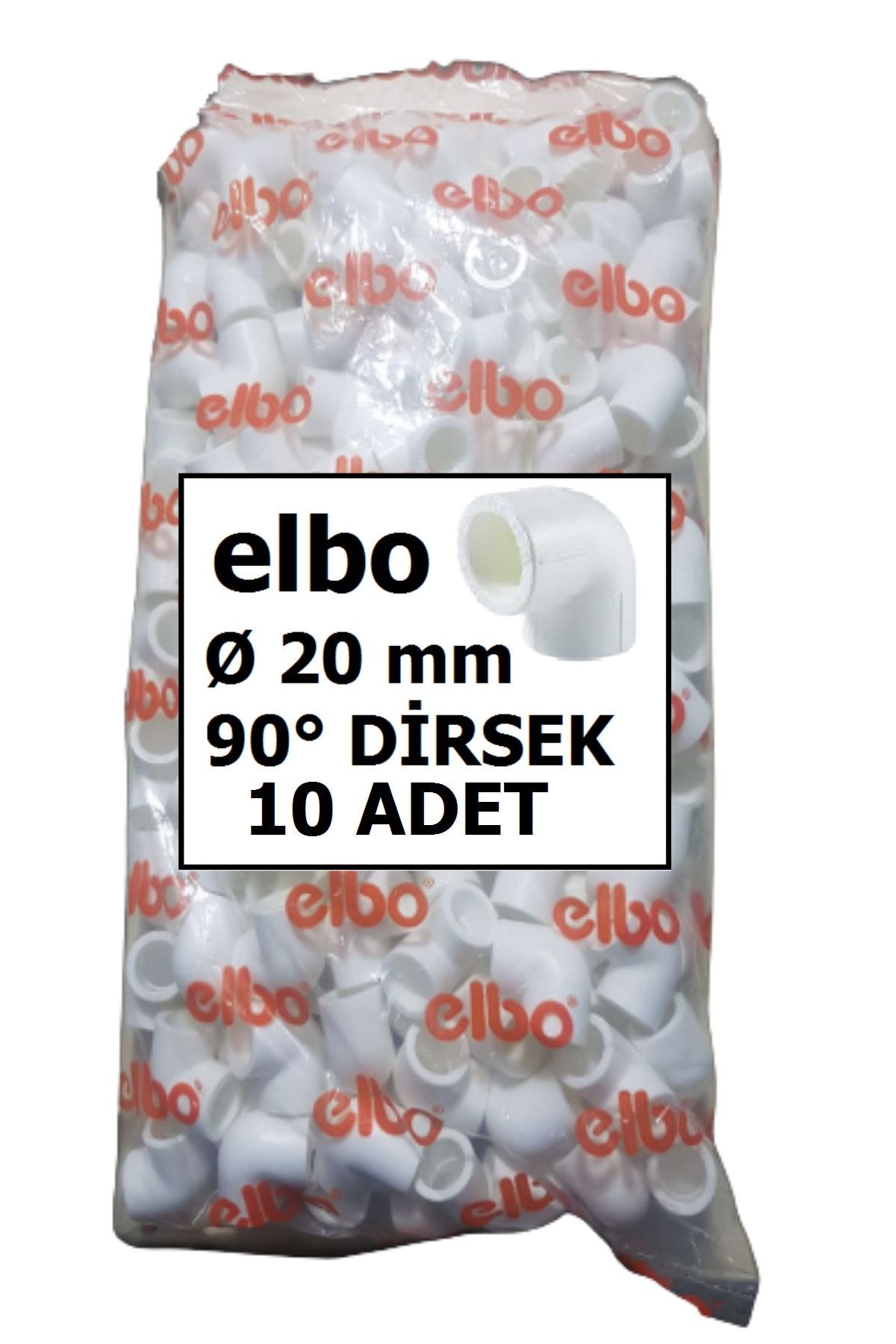 Elbo 1 Paket 20'lik 90° Pprc Dirsek 10 Adet