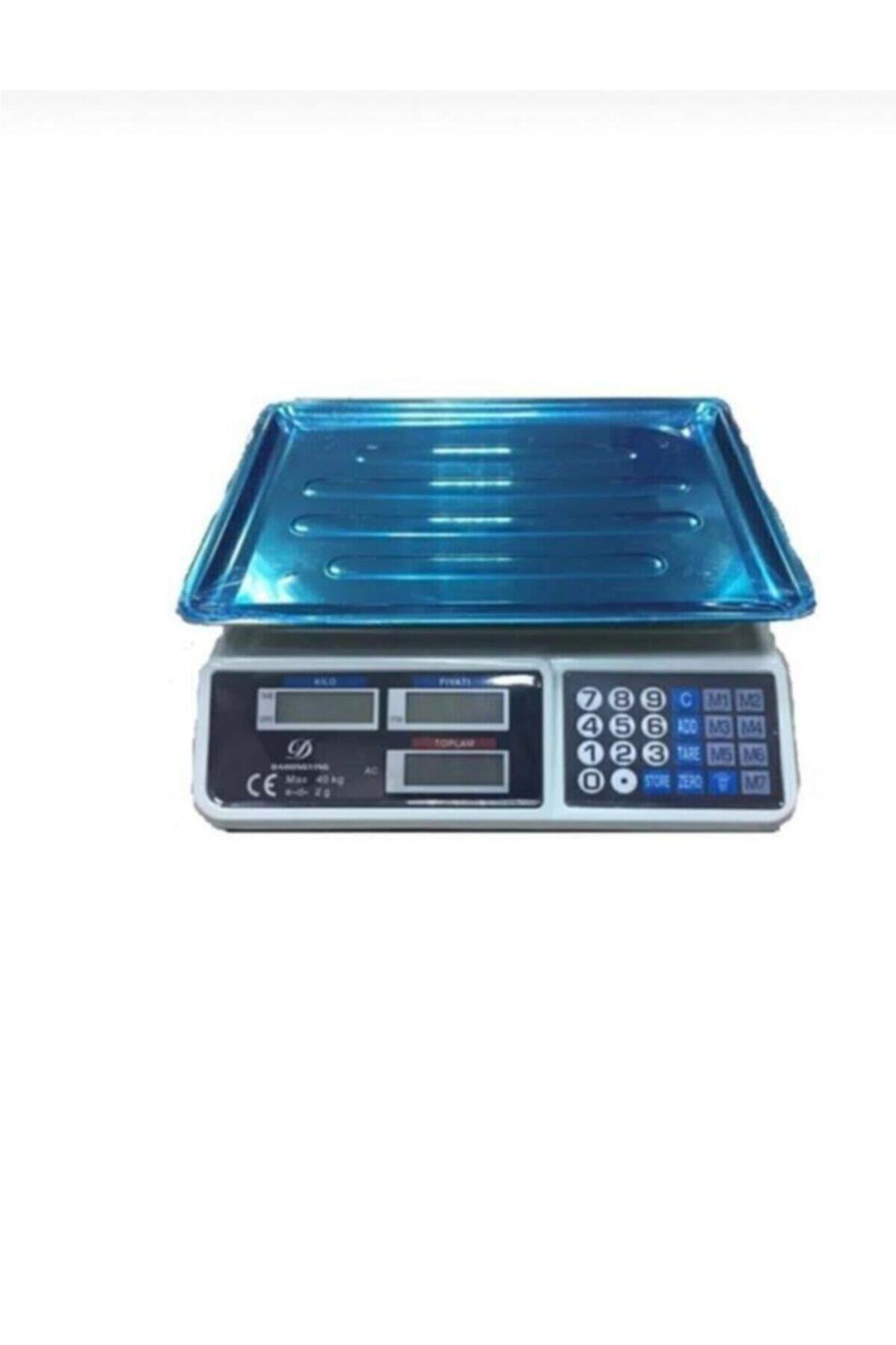 BSSM Metal Ölçüm Tartısı Elektronik Terazi Bakkal Manav Market Ve Pazarcı Tartısı 40kg