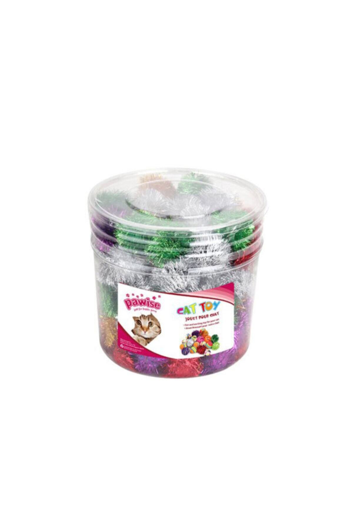 HİLALSHOP Pawise Kedi Oy.parlak Hışırtılı Top 24 Adet Kutulu