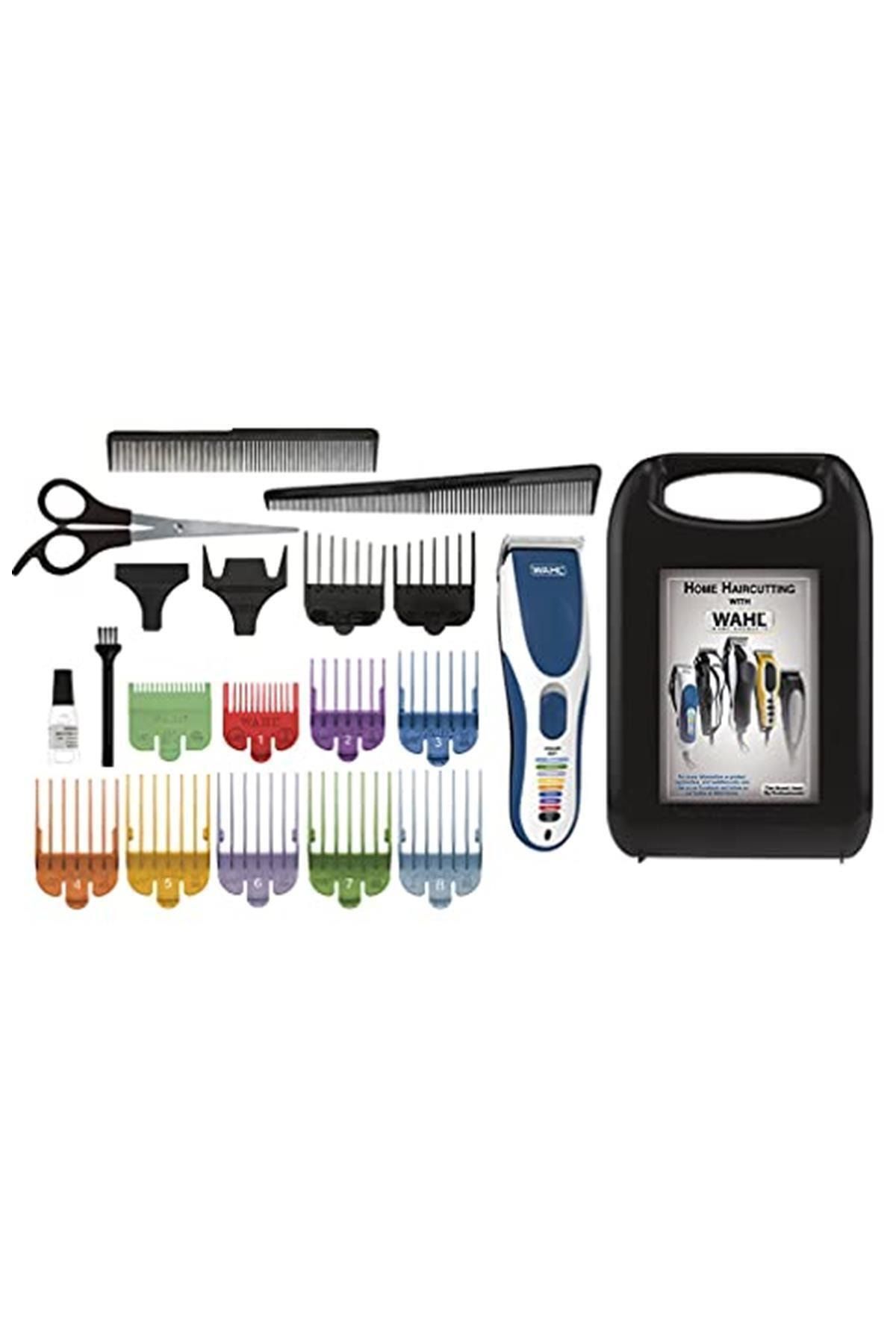 BRCTOPTAN Marka: 09649-016 Color Pro Cordless Saç Kesme Ve Tıraş Makinesi, Mavi-gümüş, Şarj Edileb
