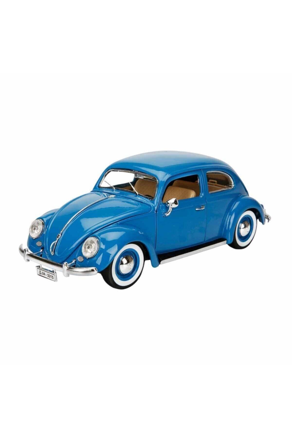 Burago Volkswagen Kafer Beetle 1955 Model Klasik Araba 1/18 Ölçek - Mavi