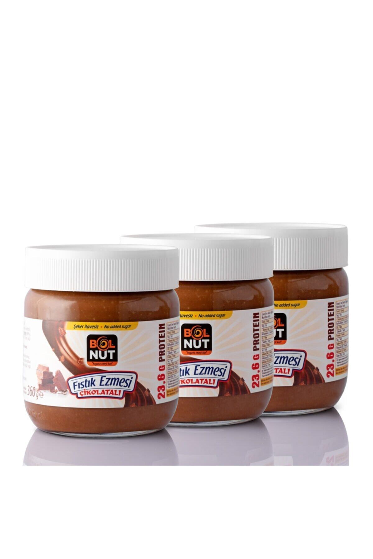 Bolnut Çikolatalı Fıstık Ezmesi 360g 3 Adet