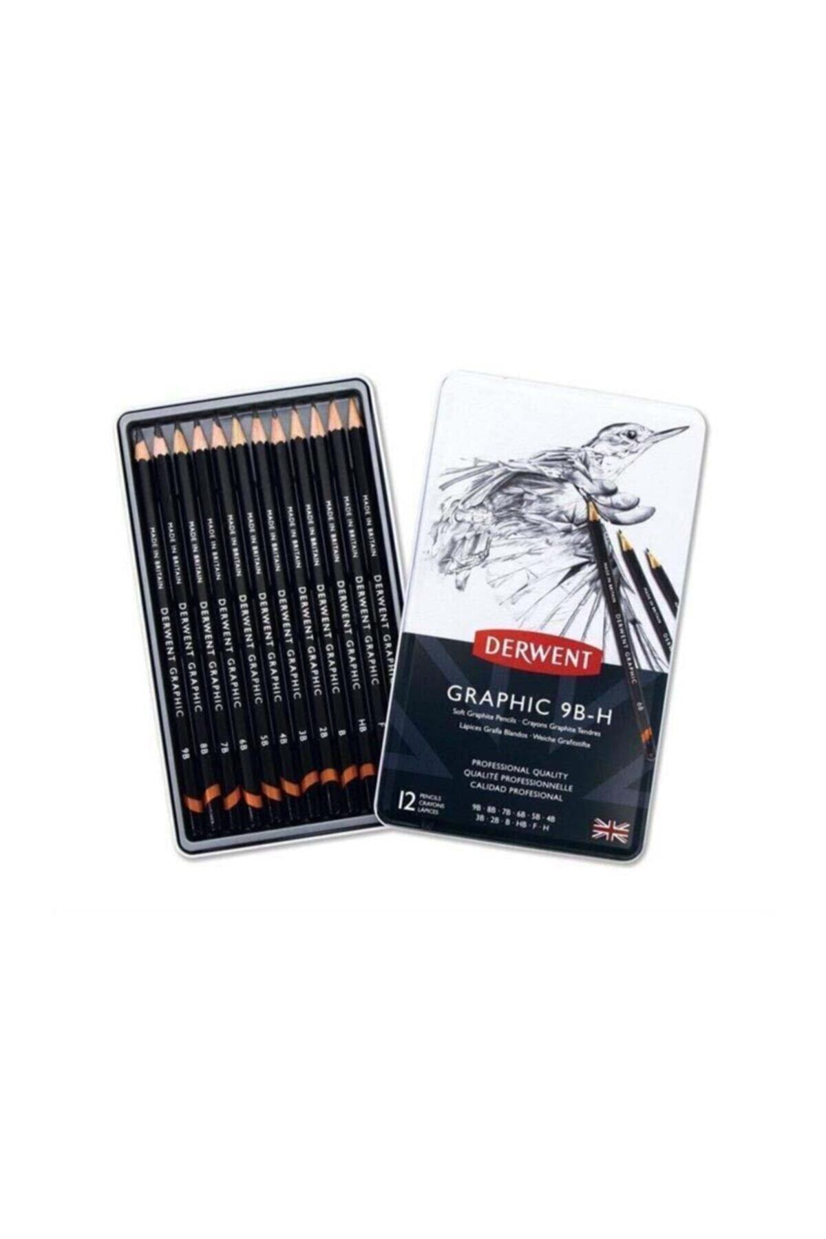 Derwent Graphic Pencils 12'li Set Teneke Kutu (34215)