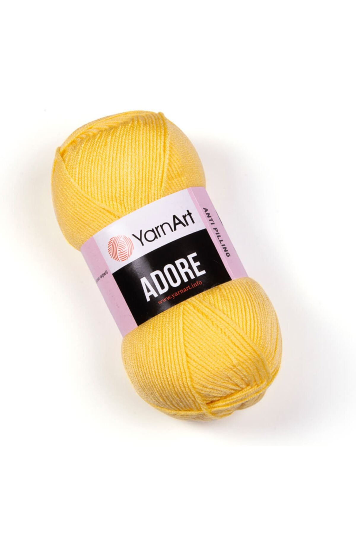 NevAvm Yarnart Adore Anti Pillig (tüylenmeme) El Örgü Ipliği Sarı (100 Gram 280 Metre)