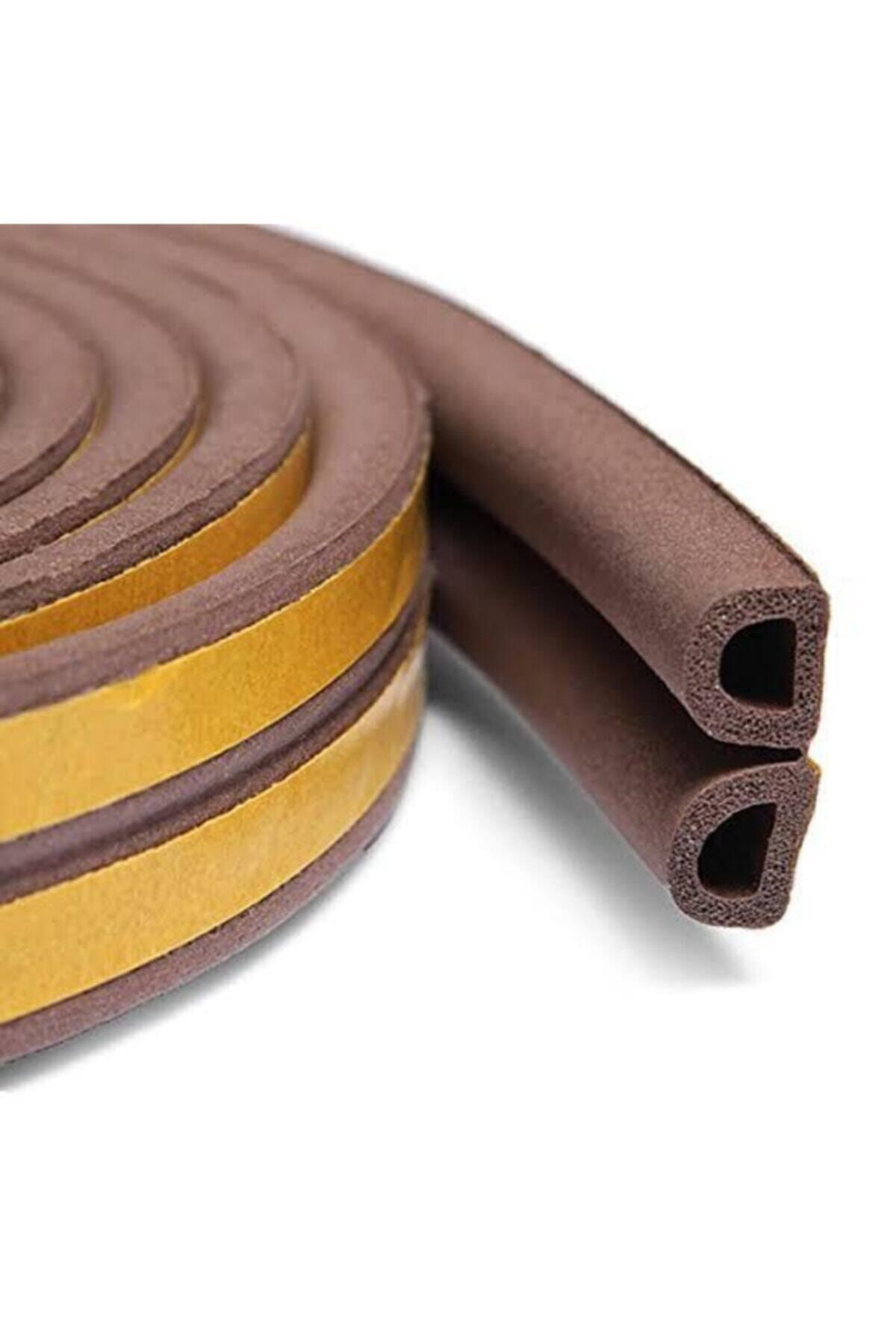 Açık Dükkan Kapı Pencere Kauçuk Izolasyon Bandı / Fitili Kahverengi 2x2=4 Metre