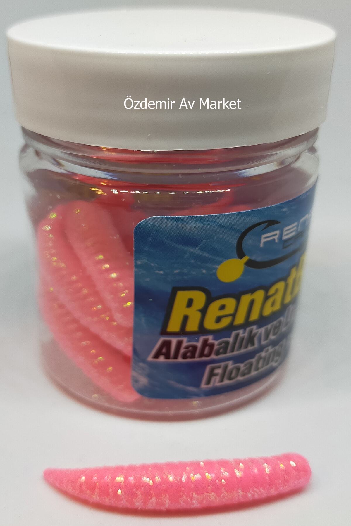 RENAT CARP Renat Bait Özel Kokulu Silikon Kurtçuk Alabalık Yemi Pembe 15 Adet