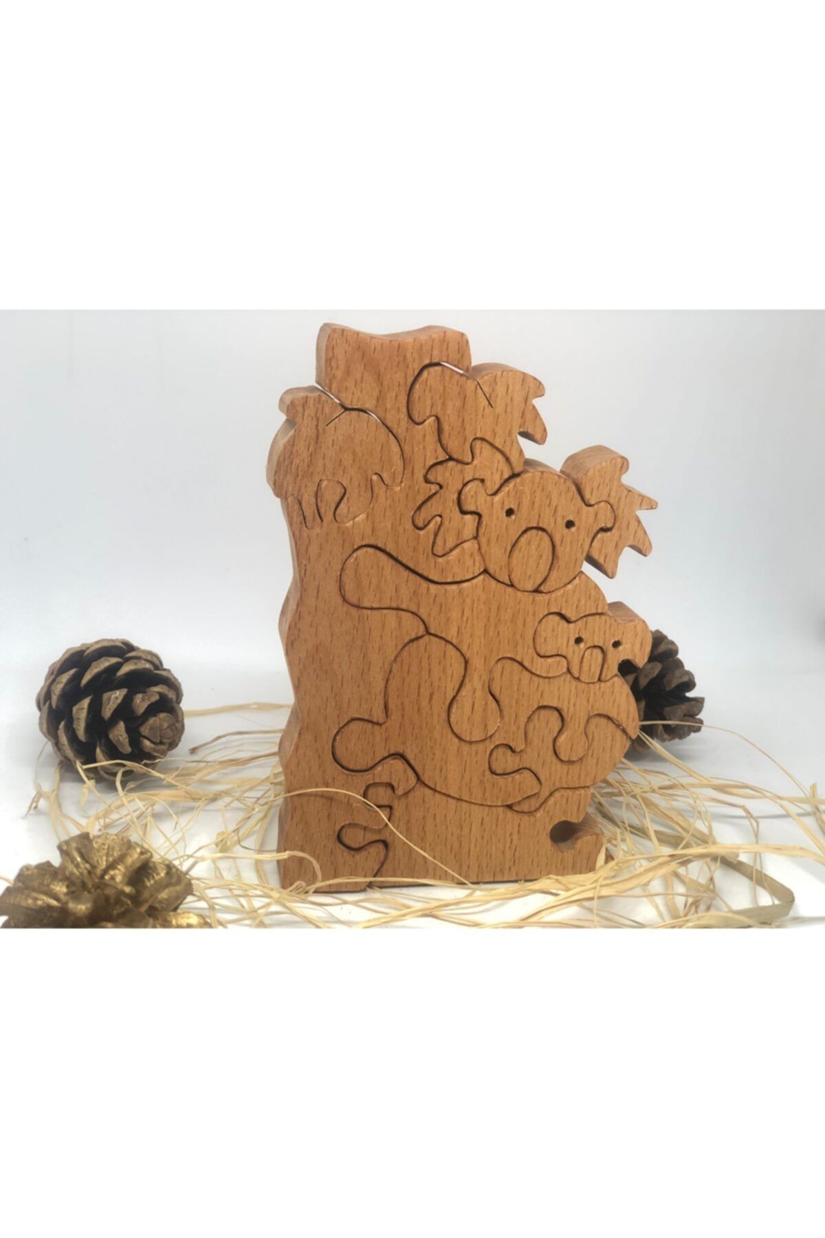 AŞIKTOYS Natural Eğitici Maymun Puzzle 15cm