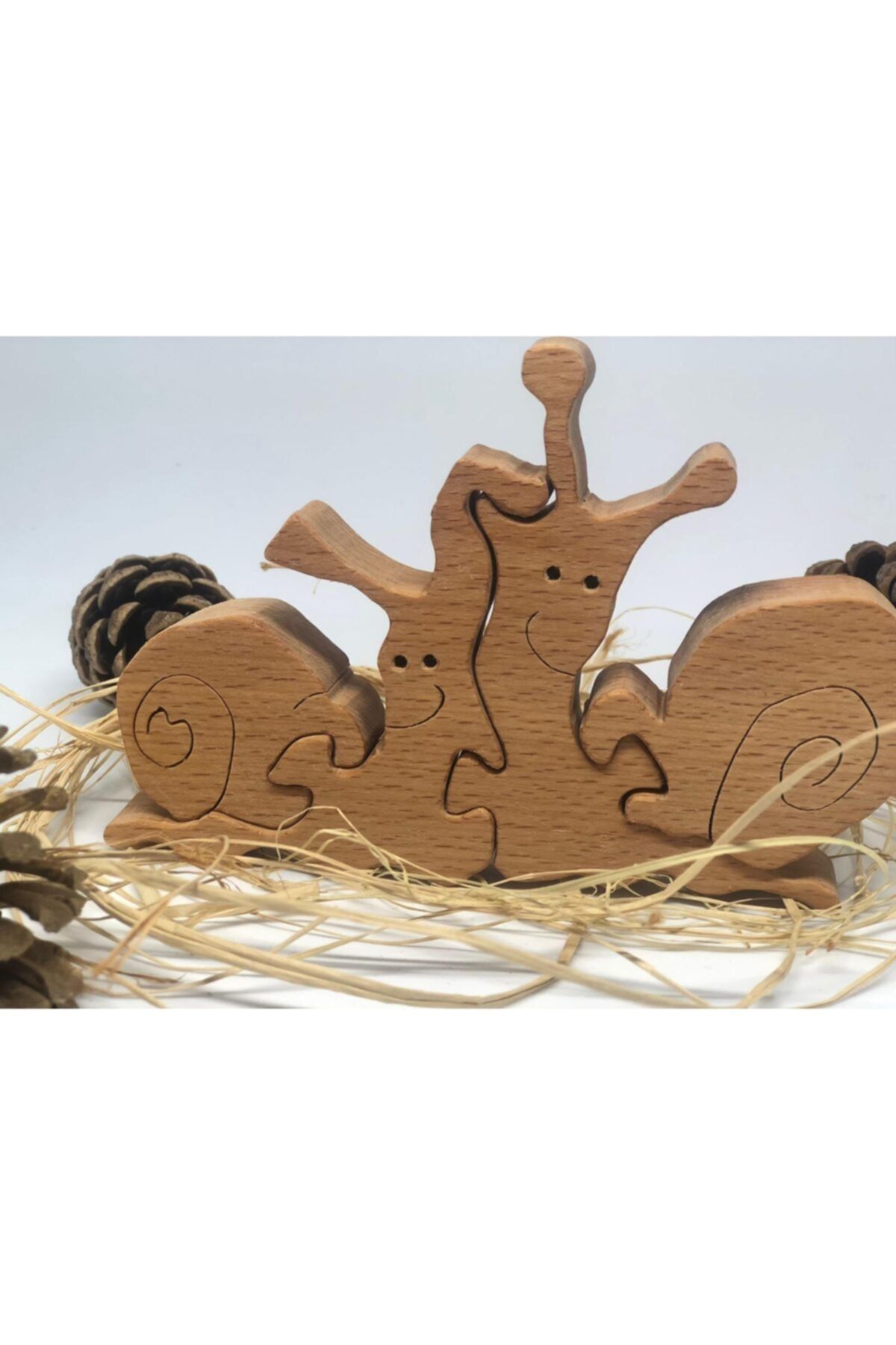 AŞIKTOYS Natural Eğitici Salyangoz Puzzle 15cm