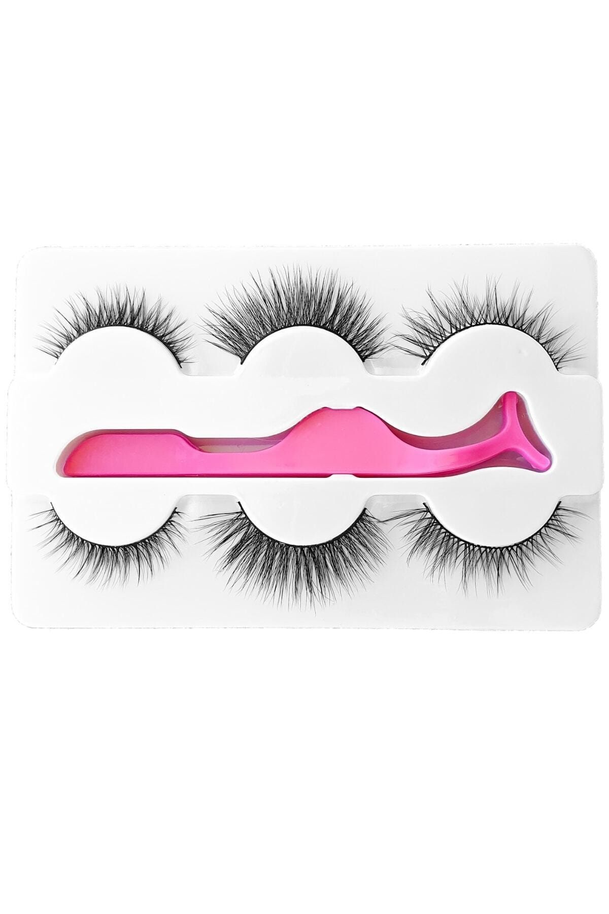 By Fly Beauty 3'lü Karma Paket Ipek Takma Kirpik Model: Seyrek