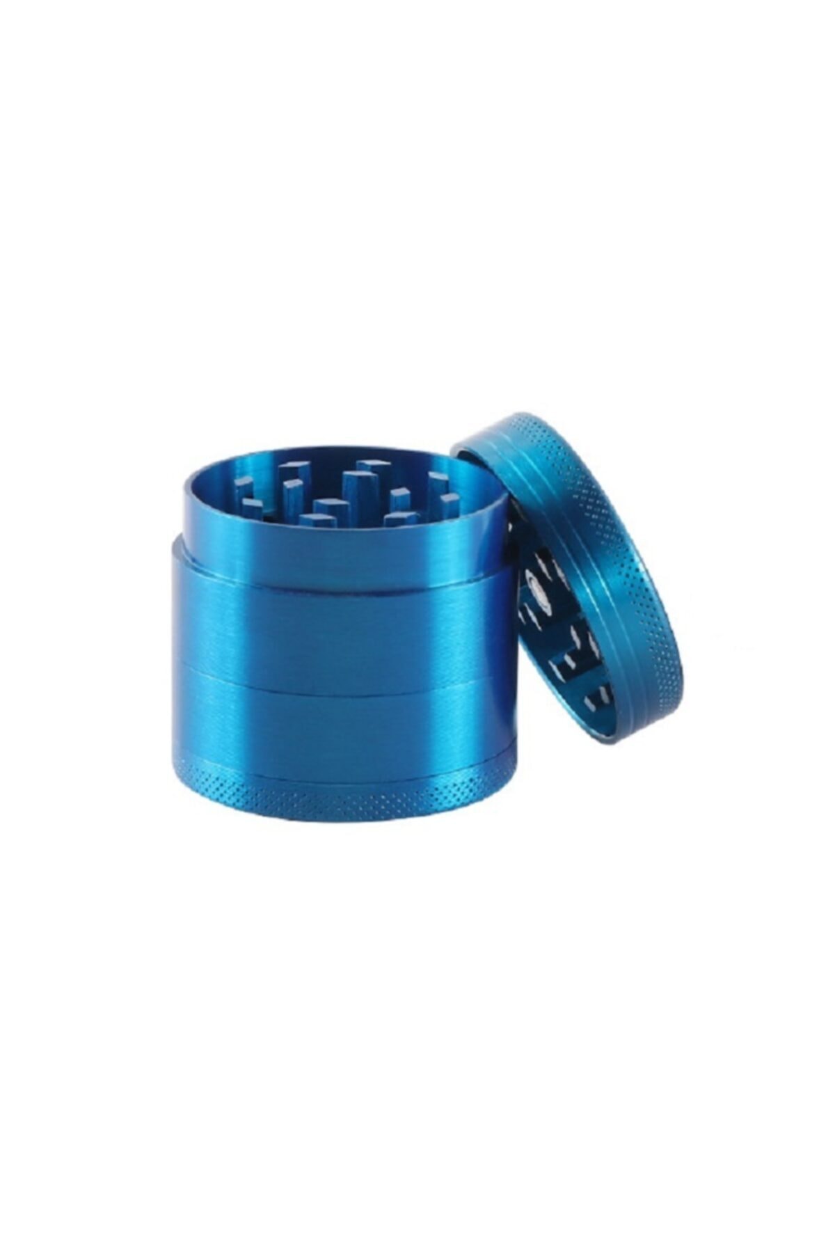 EFOTECH 50mm 4 Katmanlı Paslanmaz Çelik Tutun Baharat Öğütücü Mıknatıslı - Mavi