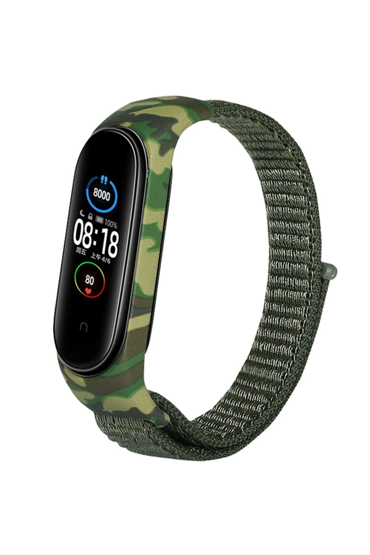 Nezih Case Xiaomi Mi Band 3/4/5/6 Akıllı Bileklik Hasır Kordon Kamuflaj (saat Değildir)