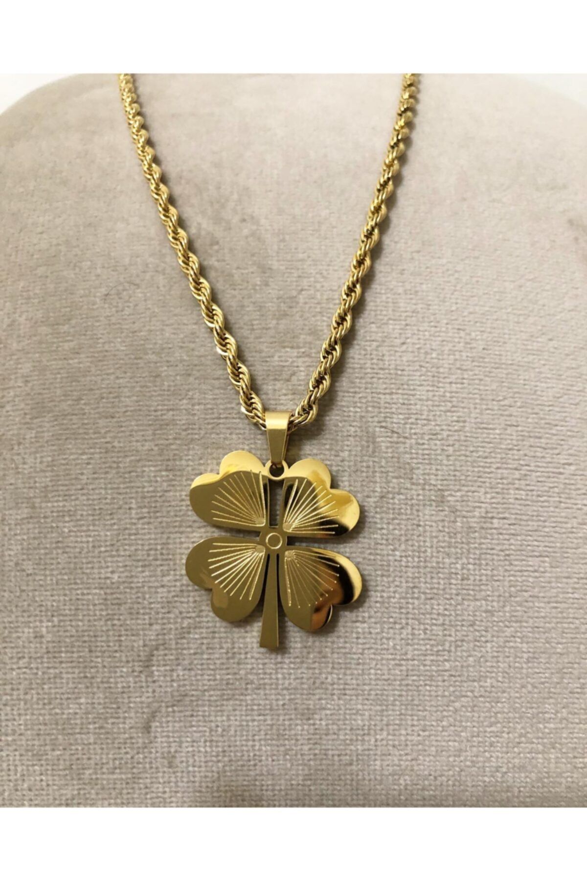 Reis Jewelry Accessory Gold Yonca Kolye Çelik