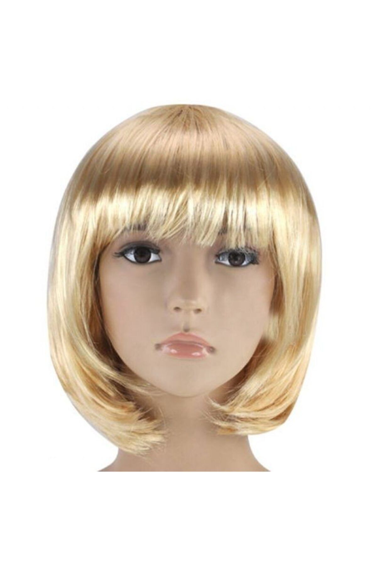 HİLALSHOP Platin Parti Peruğu Küt Saç