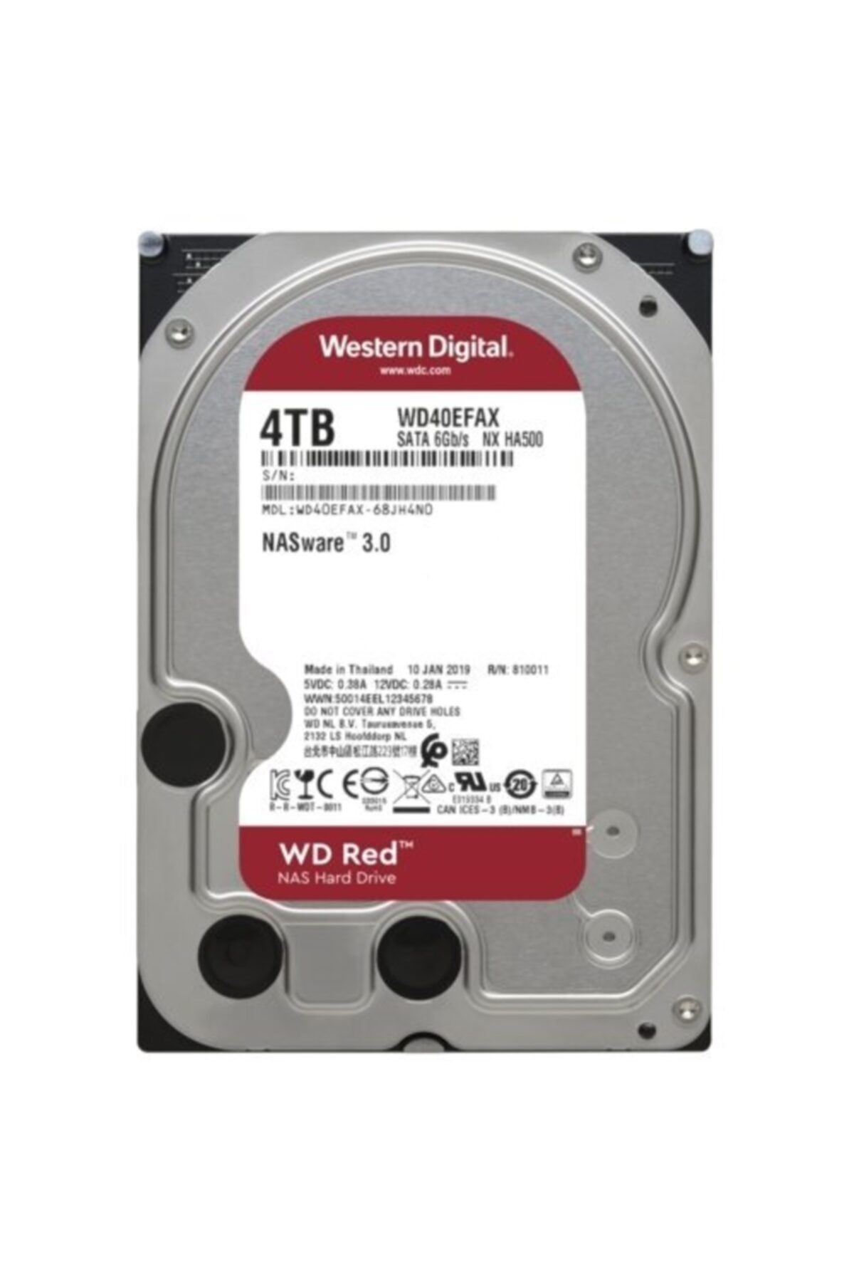 WESTERN DIGITAL Wd Red 3,5 4tb 256mb 5400rpm Wd40efax