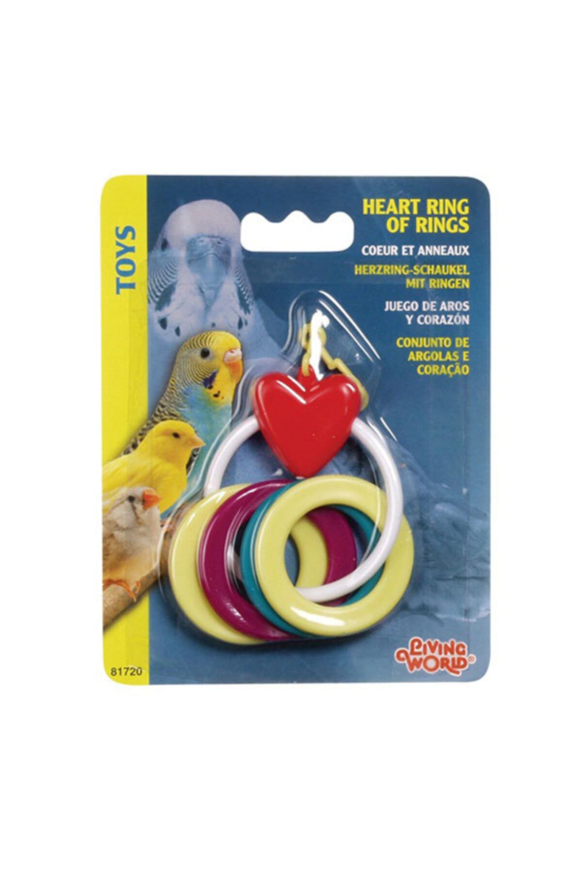 HİLALSHOP Living World Halkalı Plastik Kuş Oyuncağı