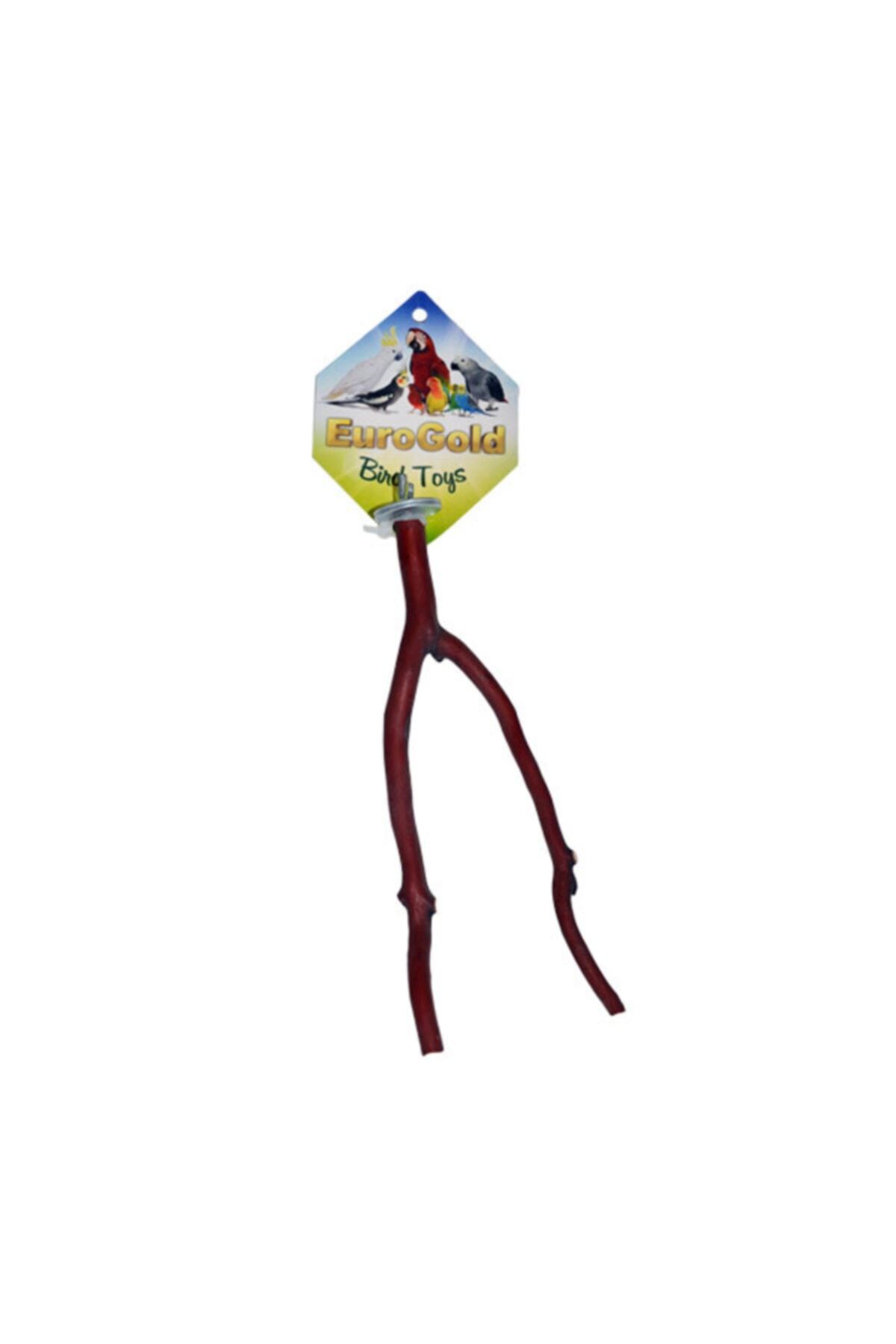 HİLALSHOP Eurogold Muhabbet - Parakeet Kuşları Için Doğal Ahşap Tünek 25 Cm