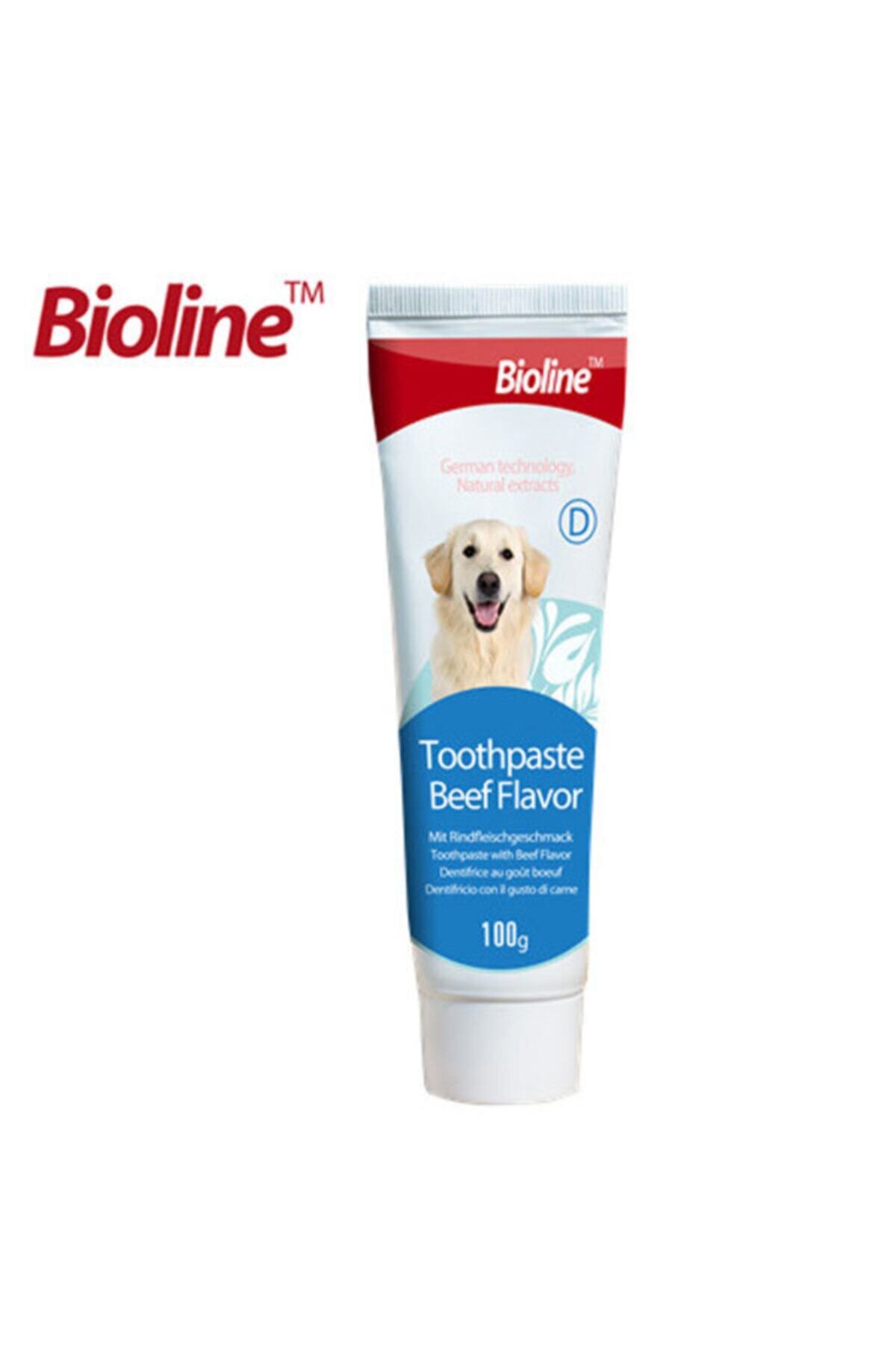 HİLALSHOP Bioline Köpekler Için Biftek Aromalı Diş Macunu 100 Gr