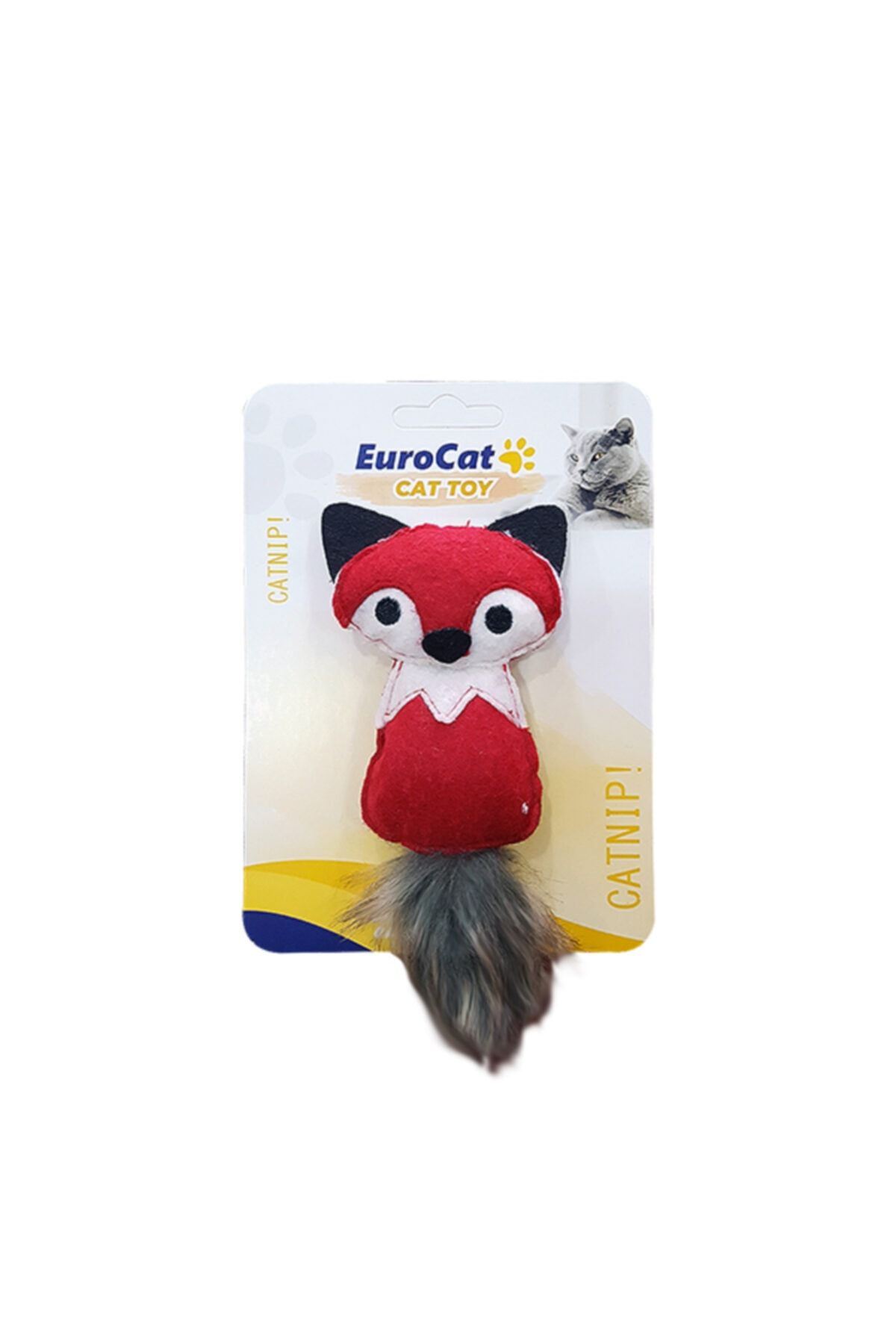 HİLALSHOP Eurocat Kedi Oyuncağı Kırmızı Sincap 14 Cm