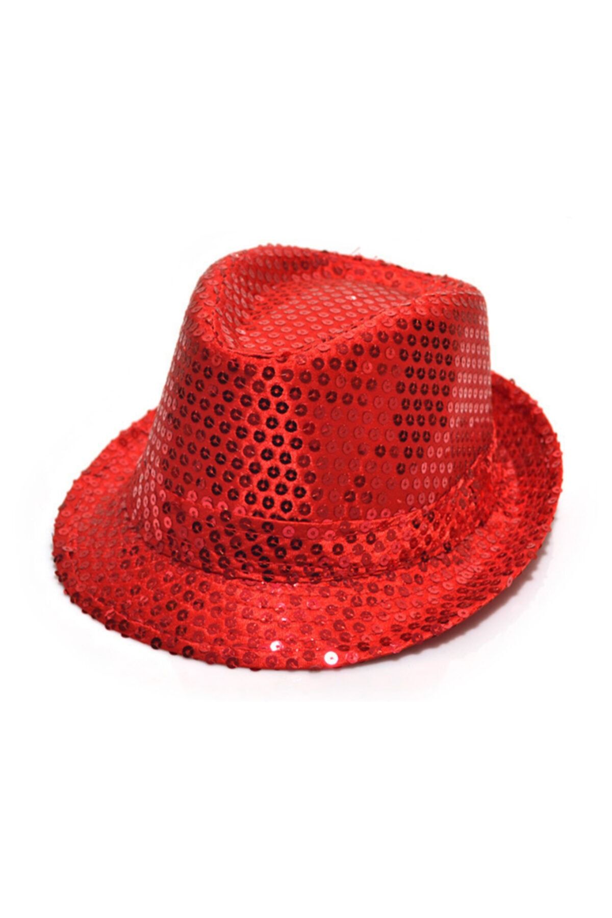 HİLALSHOP Payetli Çocuk Şapkası Kırmızı Renk