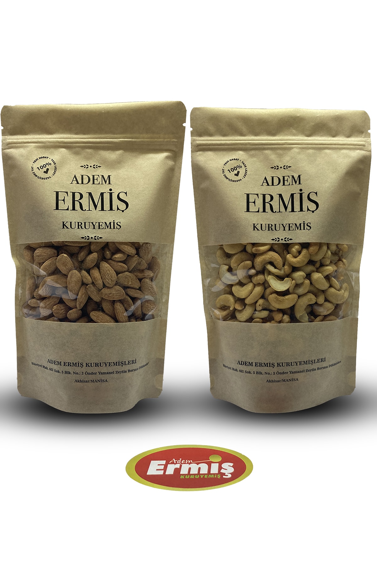 ERMİŞ KURUYEMİŞ 400 Gram Tuzlu Kavrulmuş Badem İçi 400 Gram Tuzlu Kavrulmuş Kaju