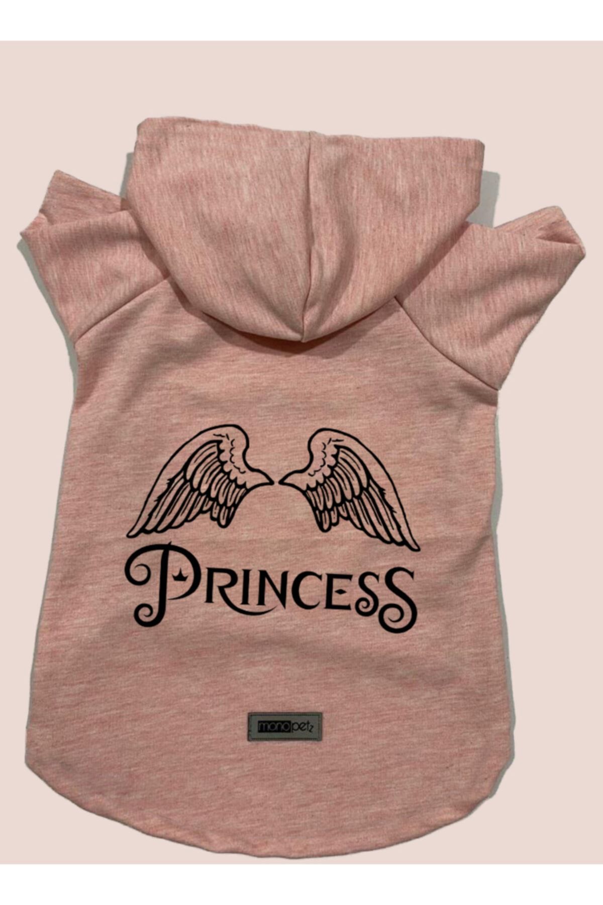 Monopetz Kapişonlu Sweatshirt Köpek Ve Kedi Kıyafeti - Koyu Pembe Prenses - Xs Beden